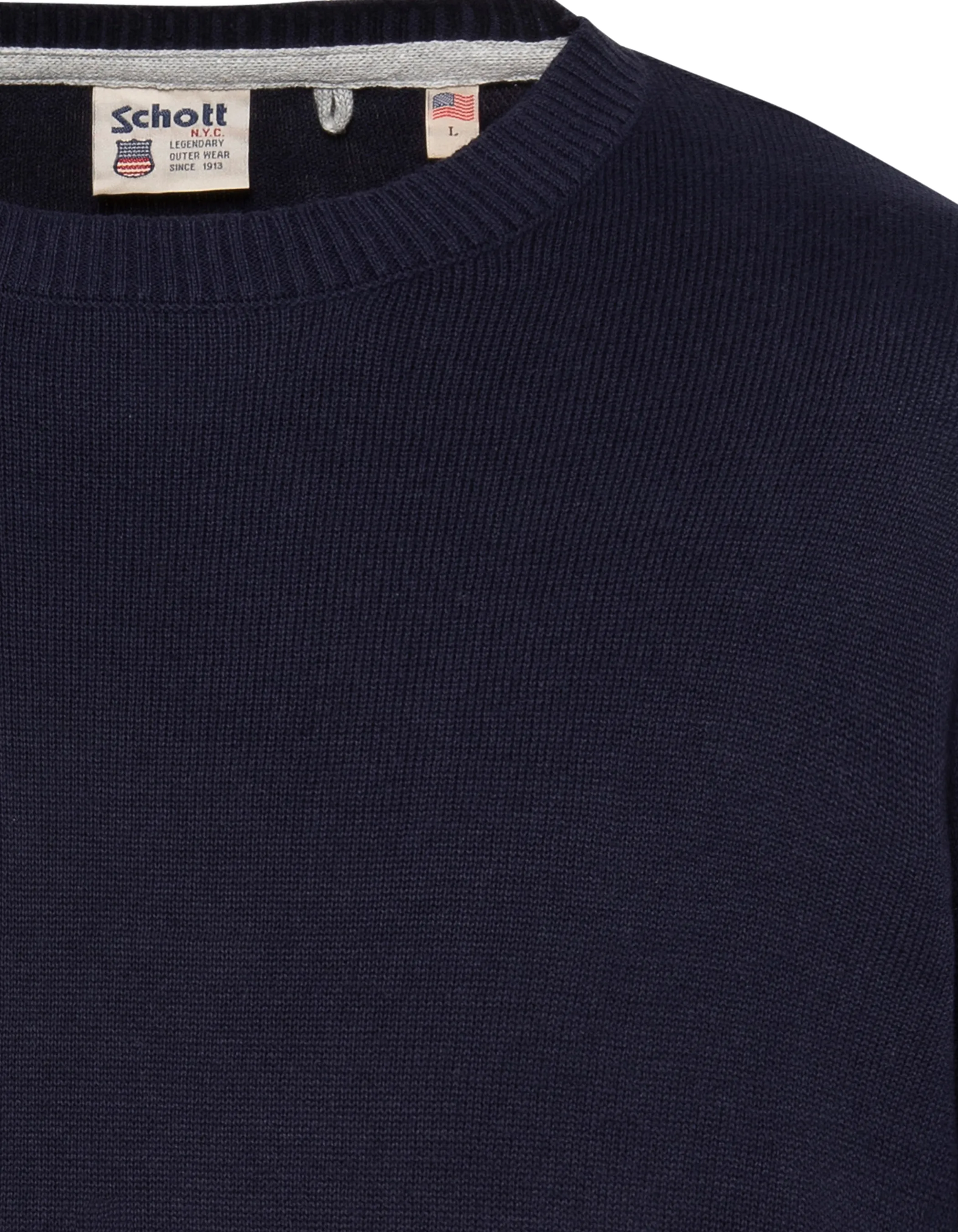 Pull léger bleu marine col rond