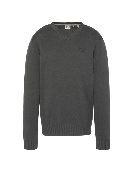 Feiner Anthrazitkragen in V -Neck