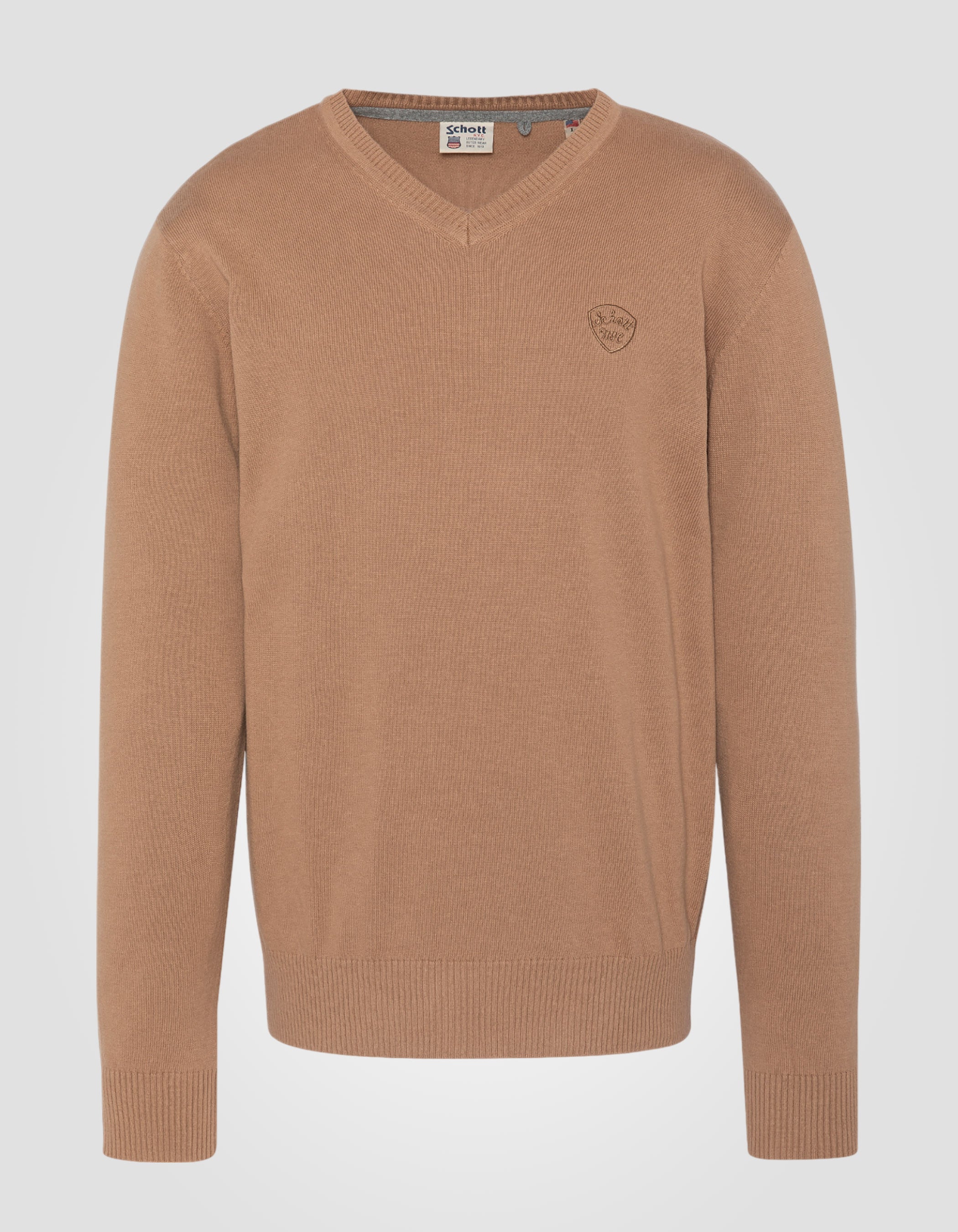 Pull fin camel à col V-1