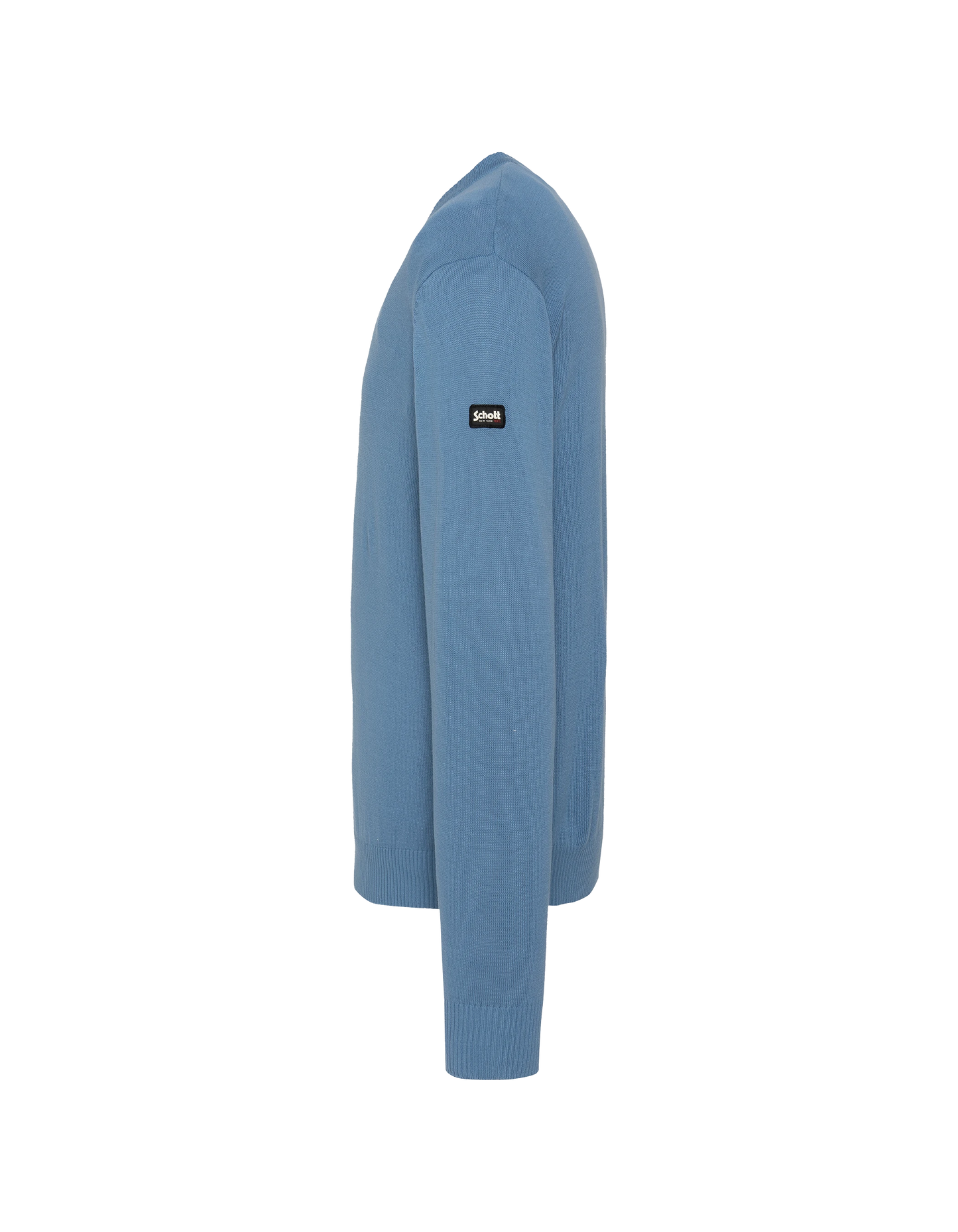 Pull léger bleu gris col V