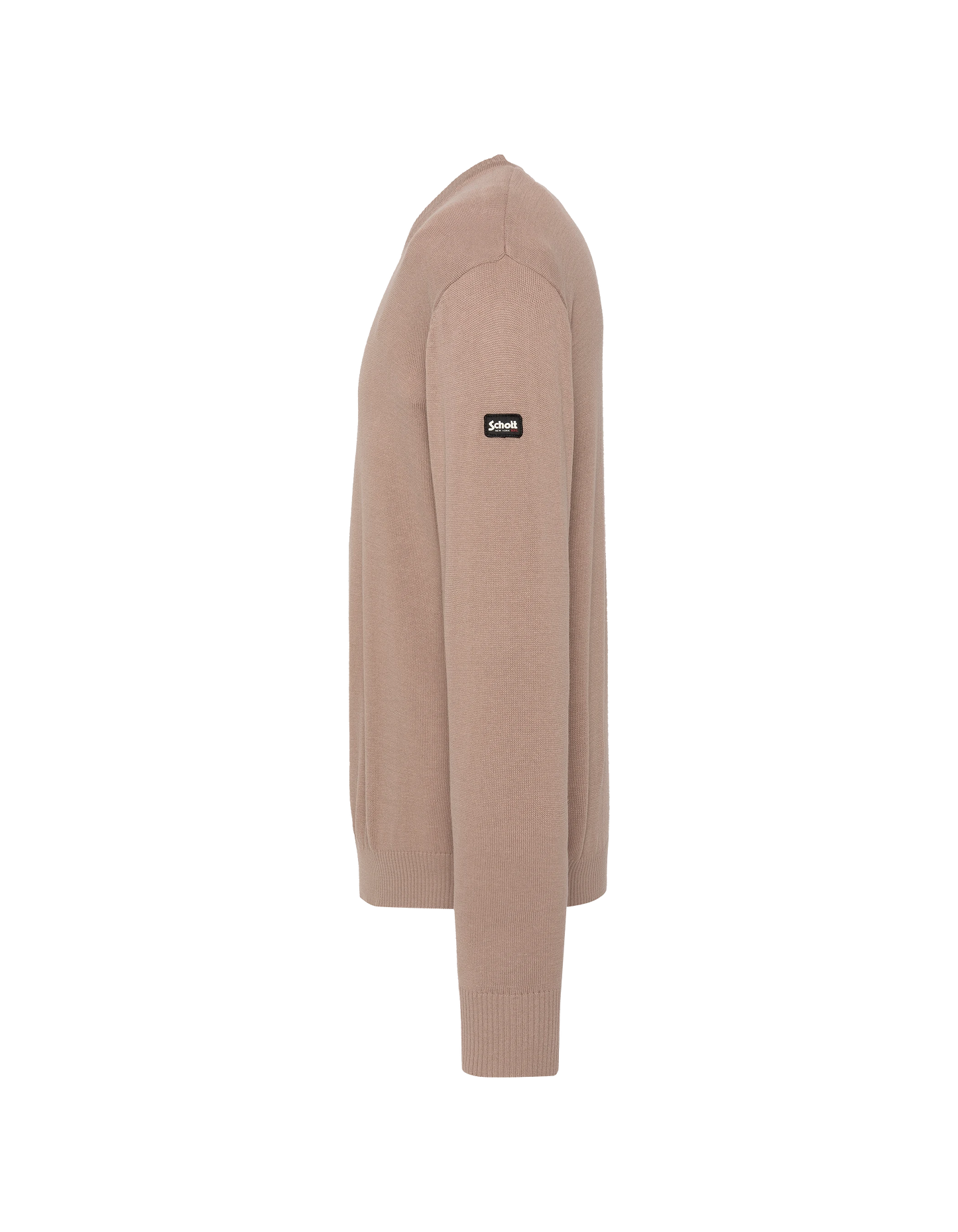 Pull léger beige clair col V