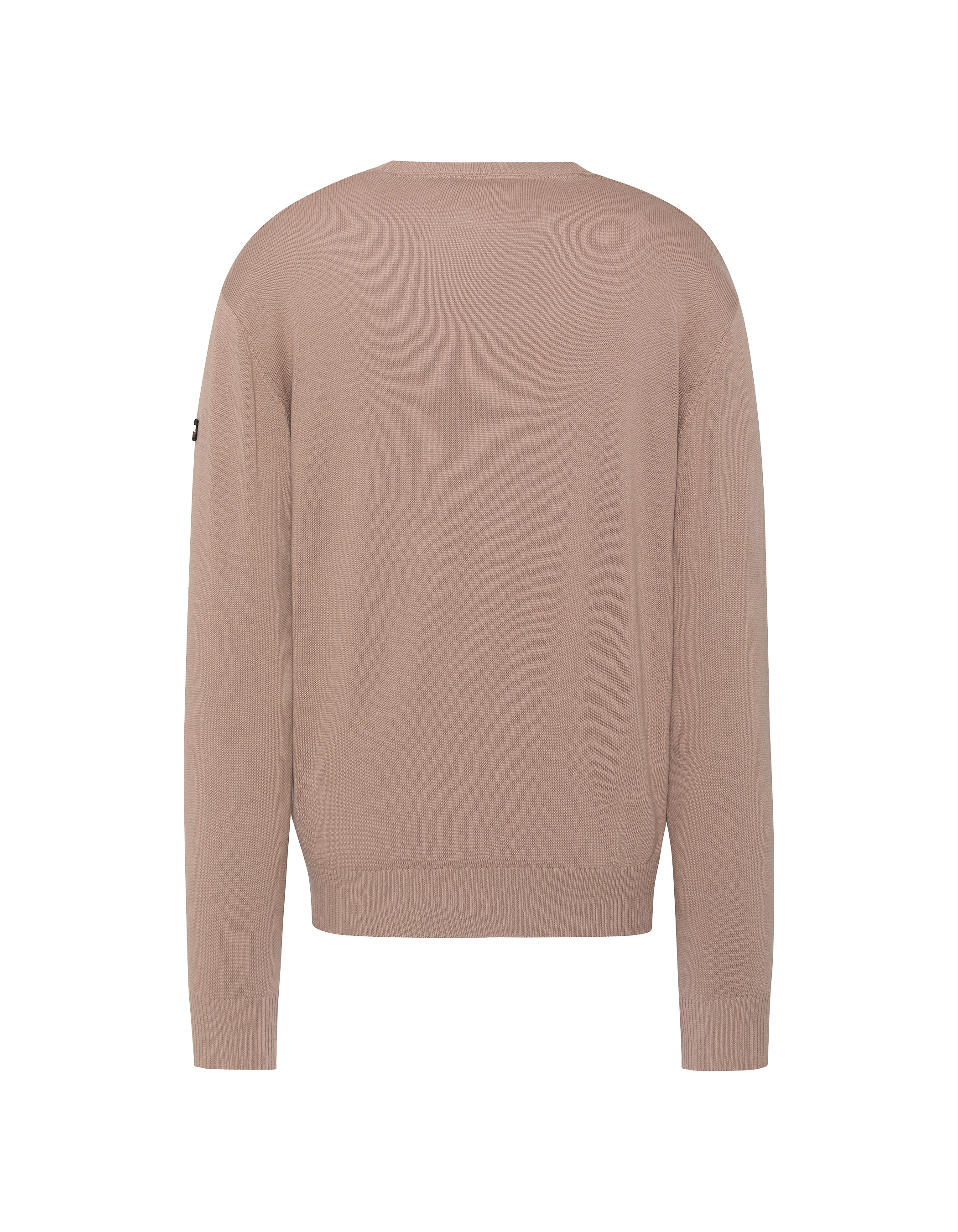 Pull léger beige clair col V-2