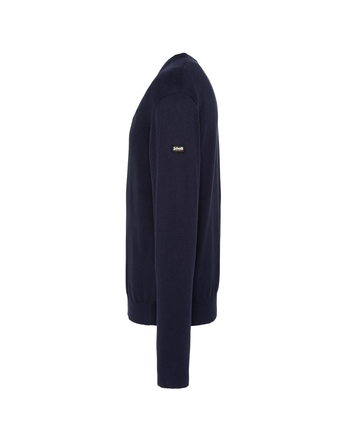 Pull léger bleu marine col V