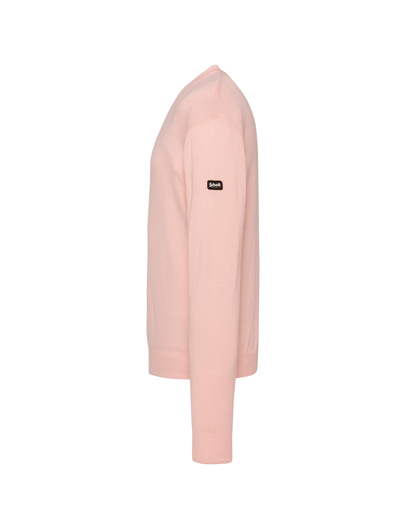 Pull léger rose pâle col V