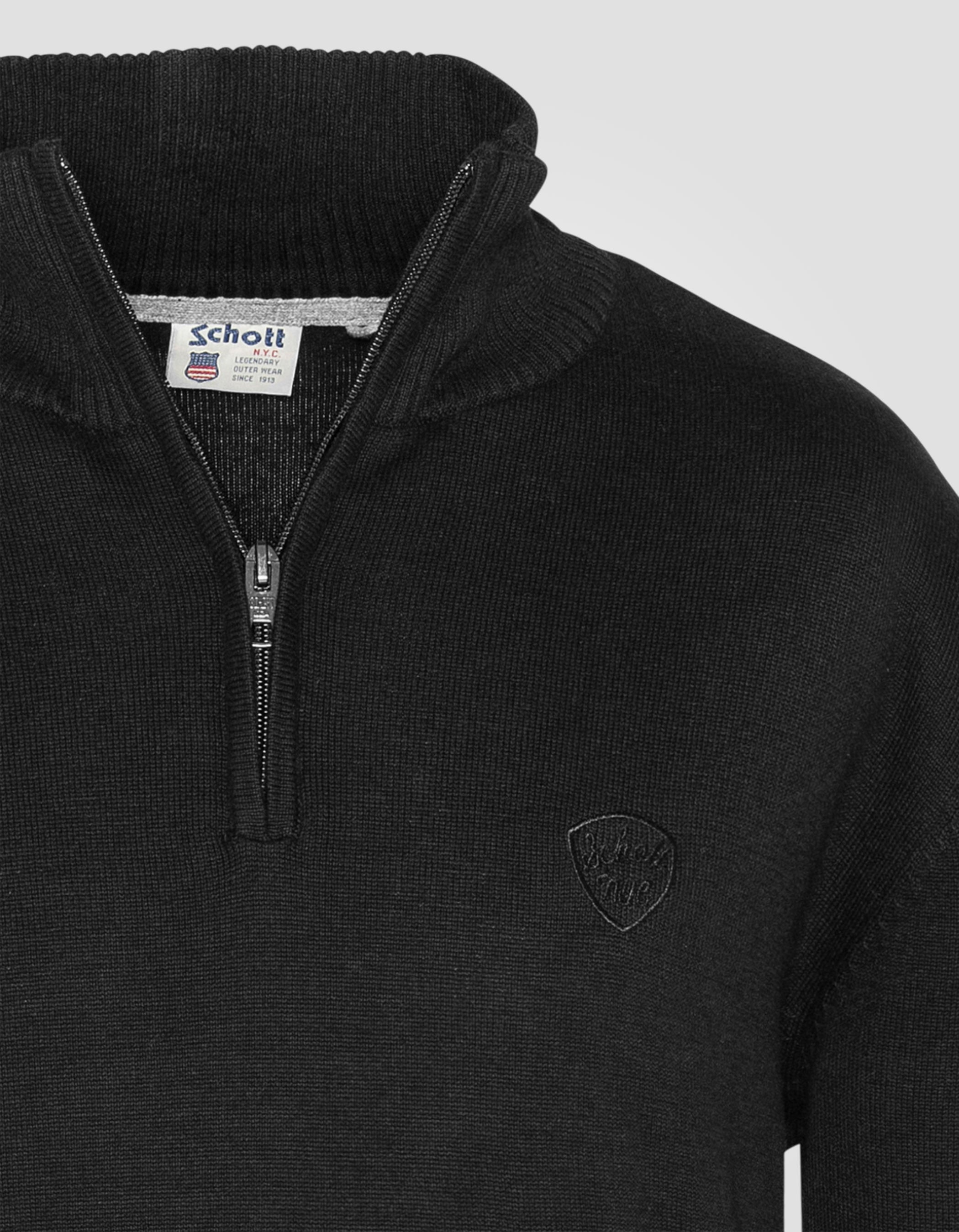 Schwarzer Trucker -Pullover-3