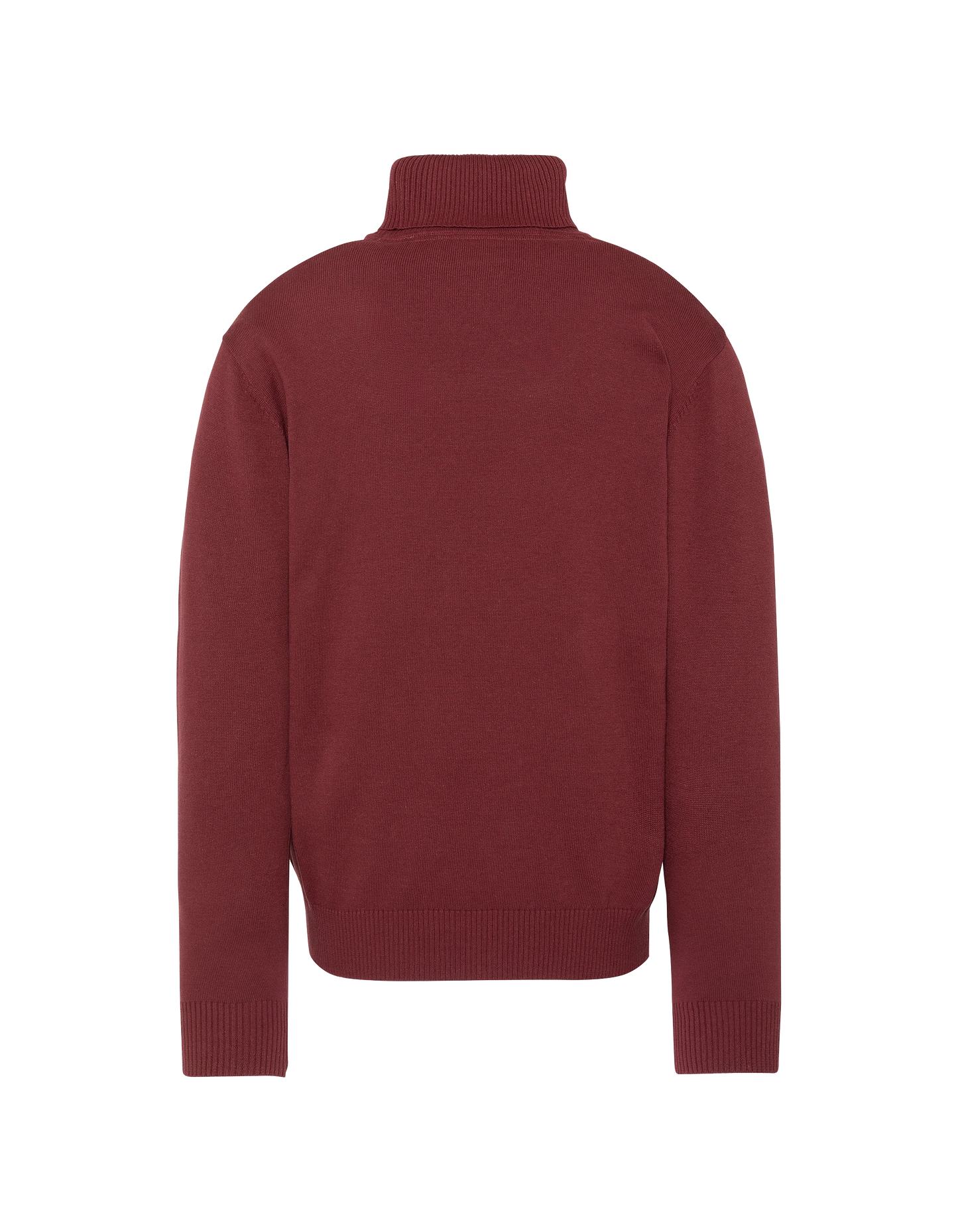 Pull col roulé bordeaux