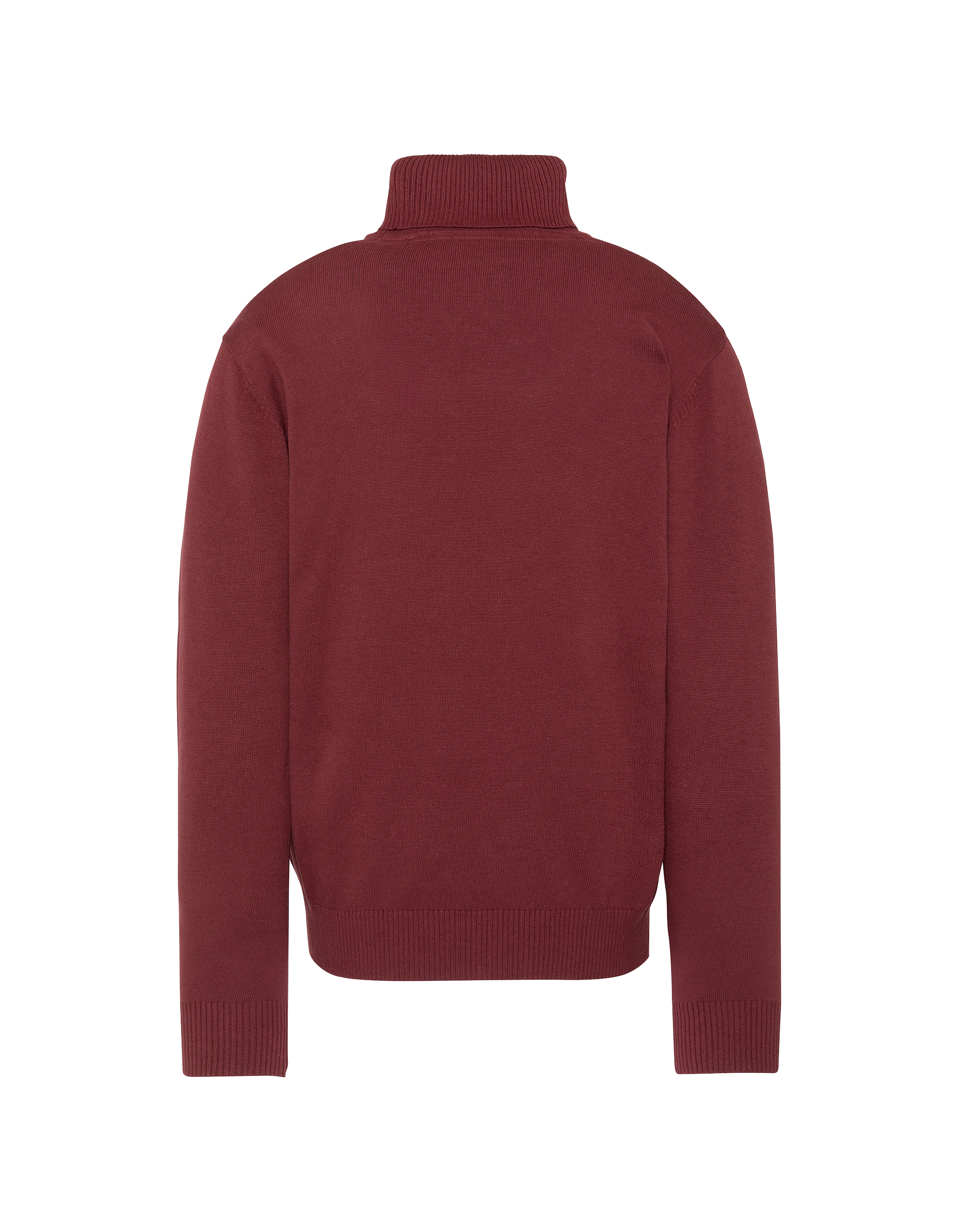 Pull col roulé bordeaux-2
