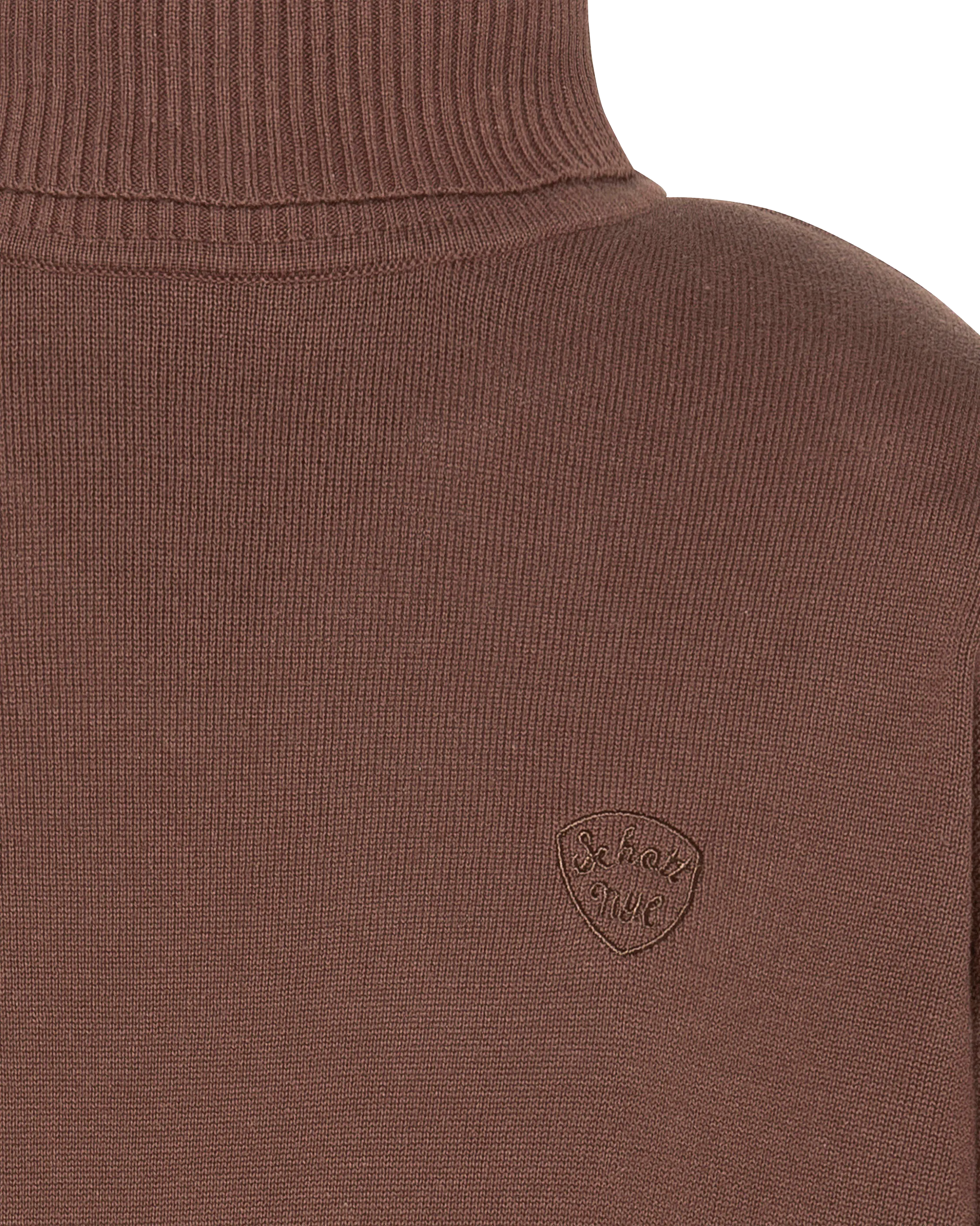 Pull col roulé chocolat-3