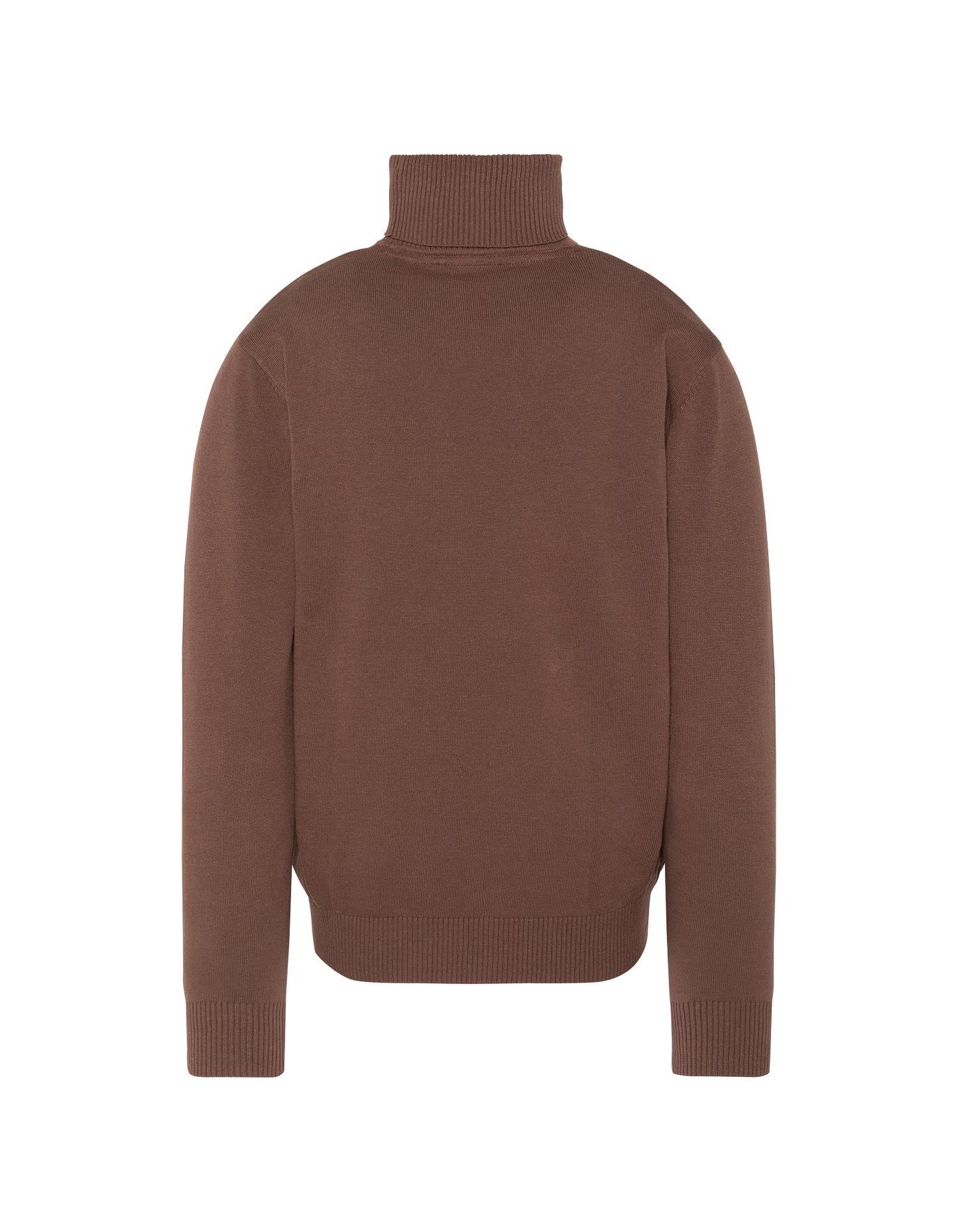 Pull col roulé chocolat