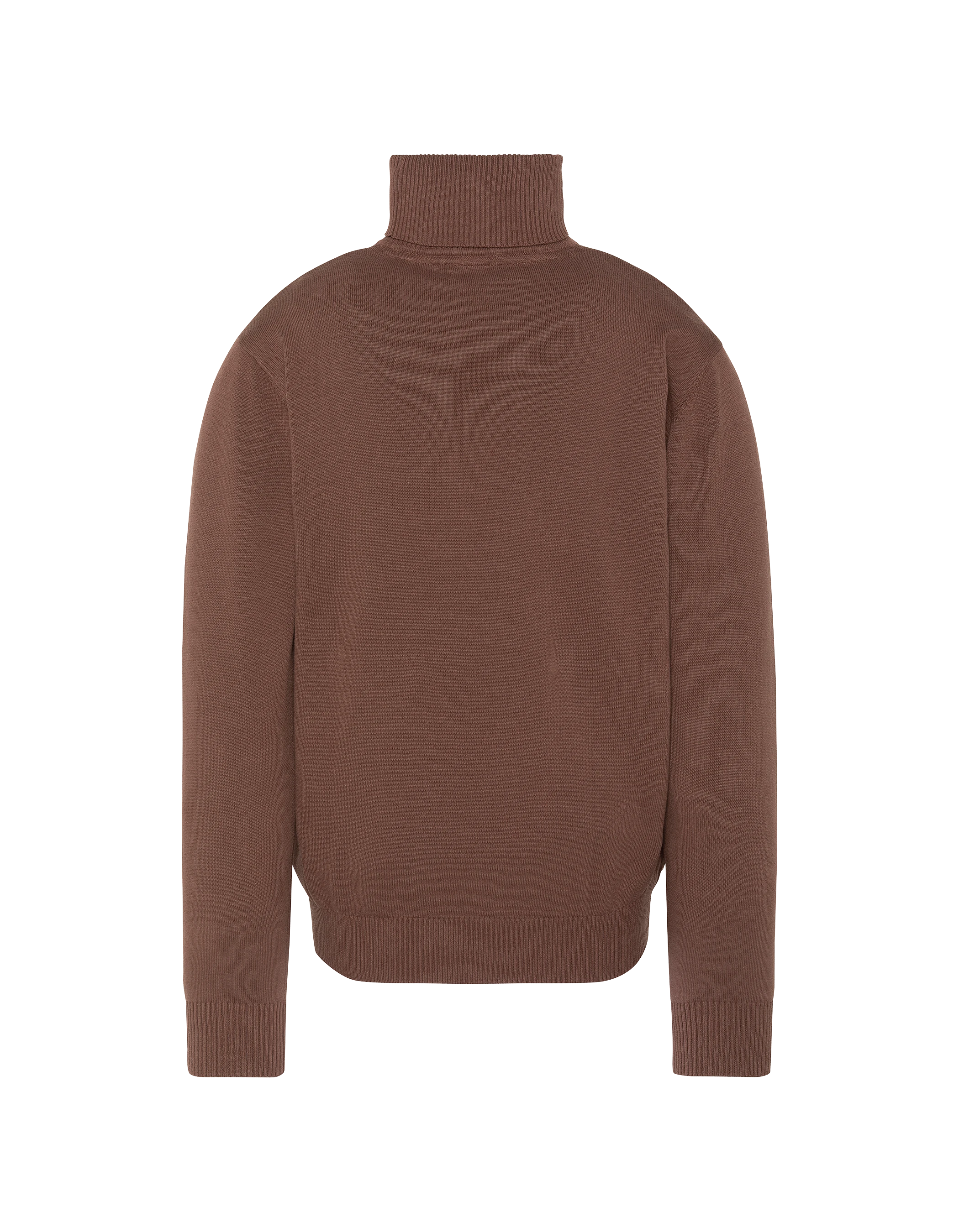 Pull col roulé chocolat-2