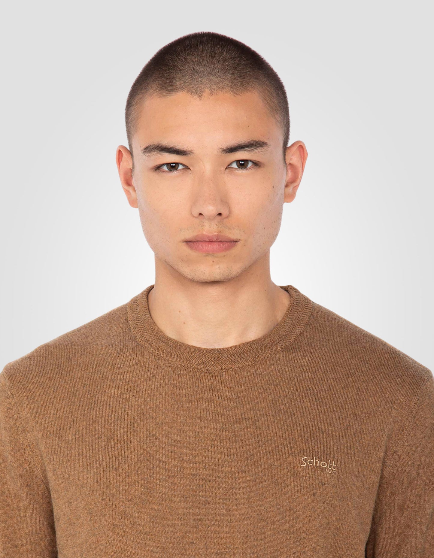 Kamelrundkragen ziehen in feines Netz ein