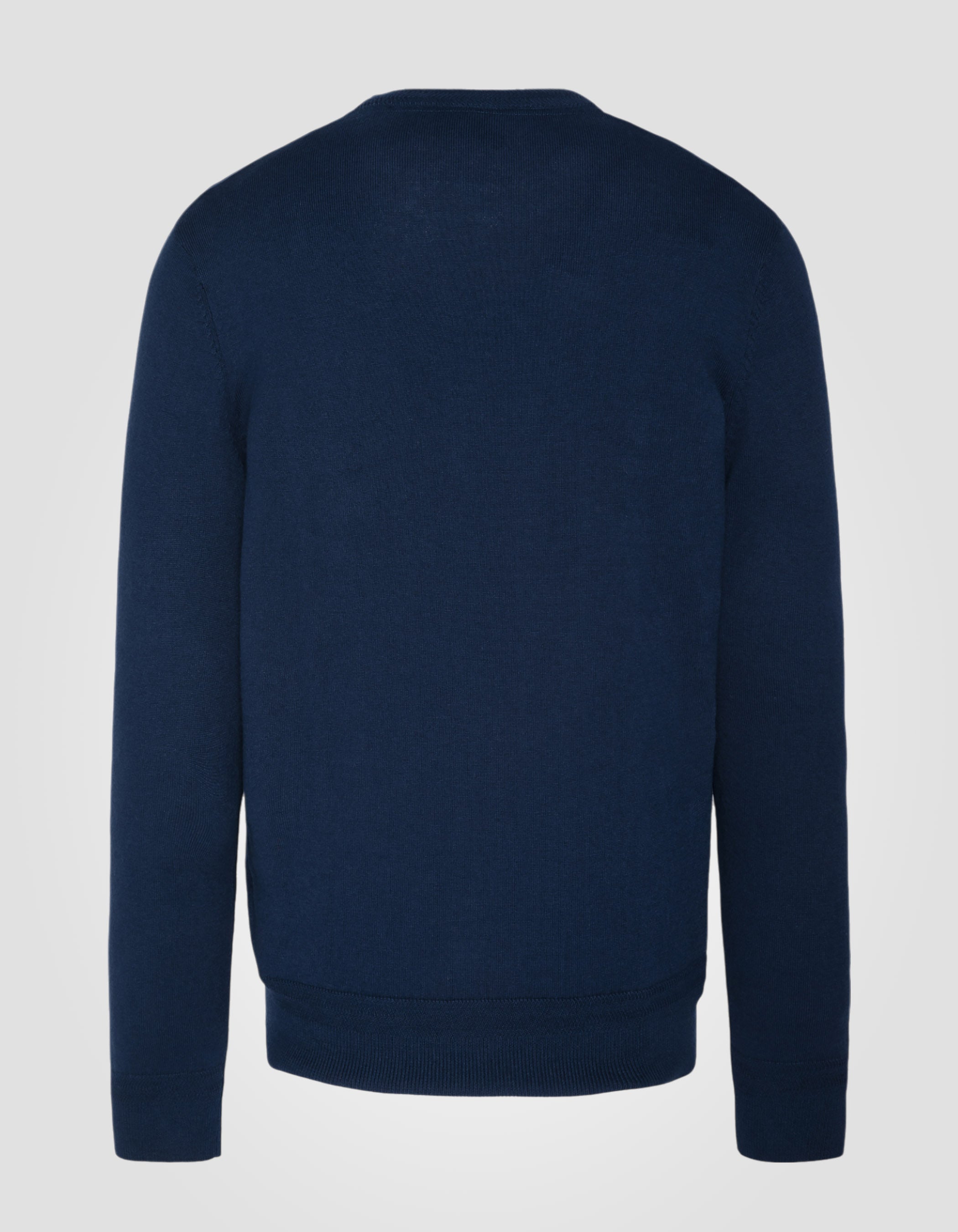 Royal Blue Round Neck Pullover in feinem Netz-2