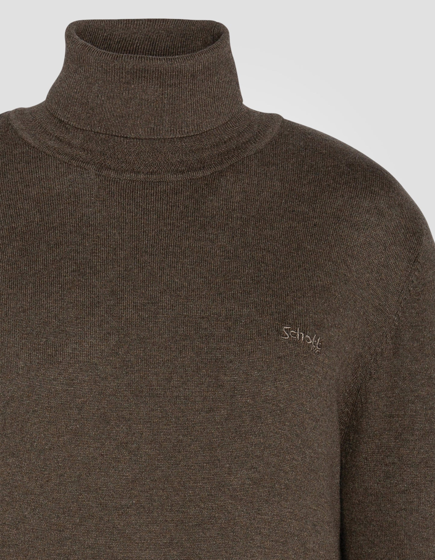 Maglione di dolcevita in bronzo in mesh fine