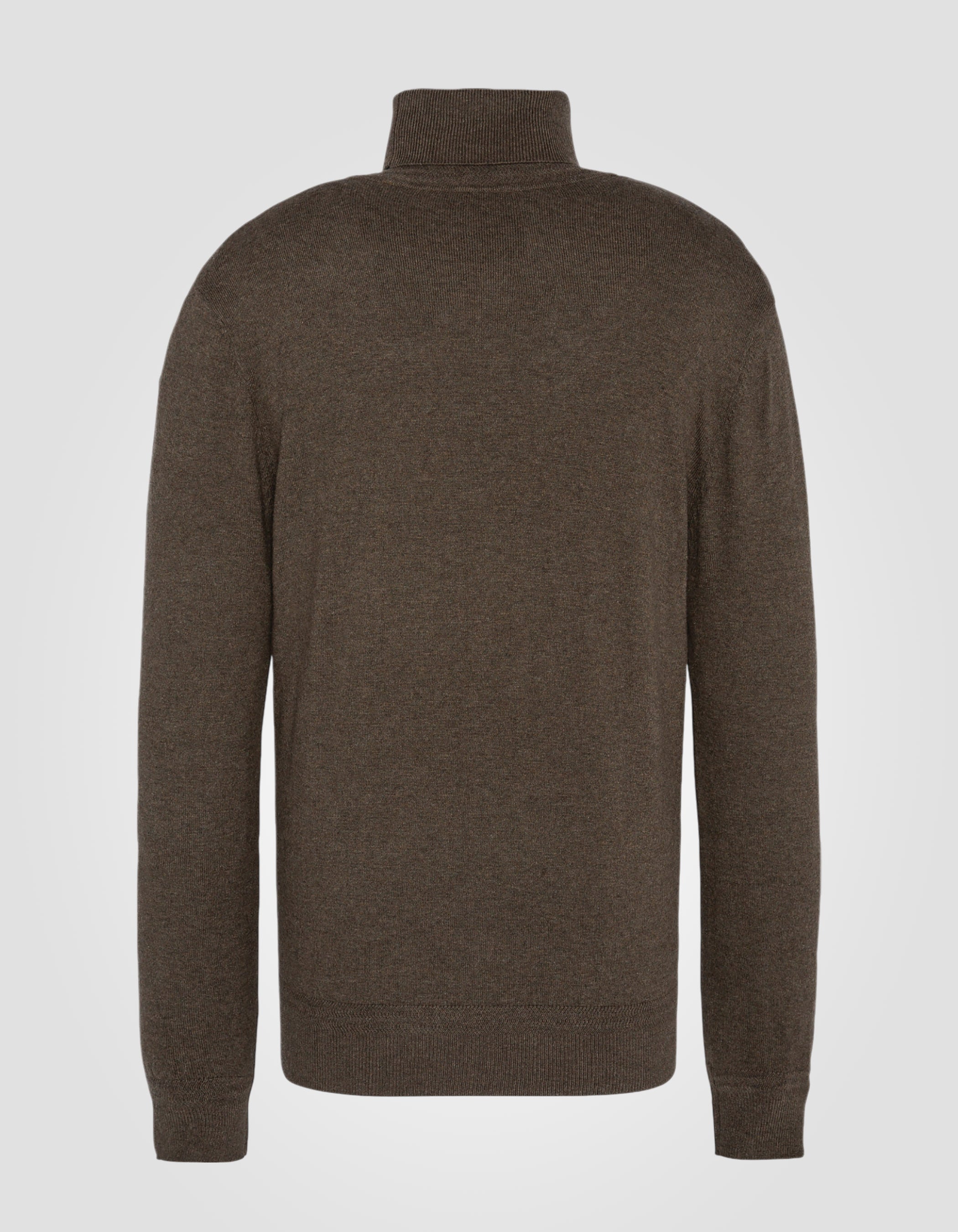 Maglione di dolcevita in bronzo in mesh fine-2