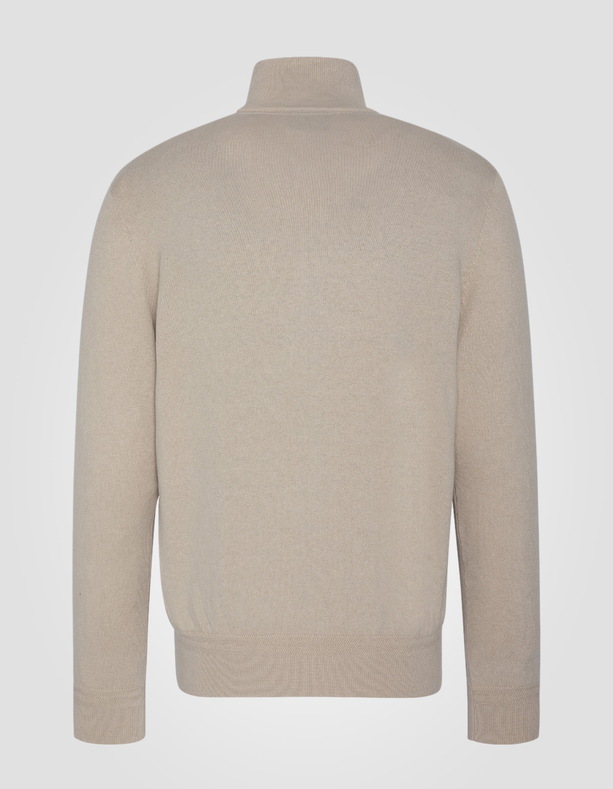 Chaleco con cremallera beige en malla fina-2