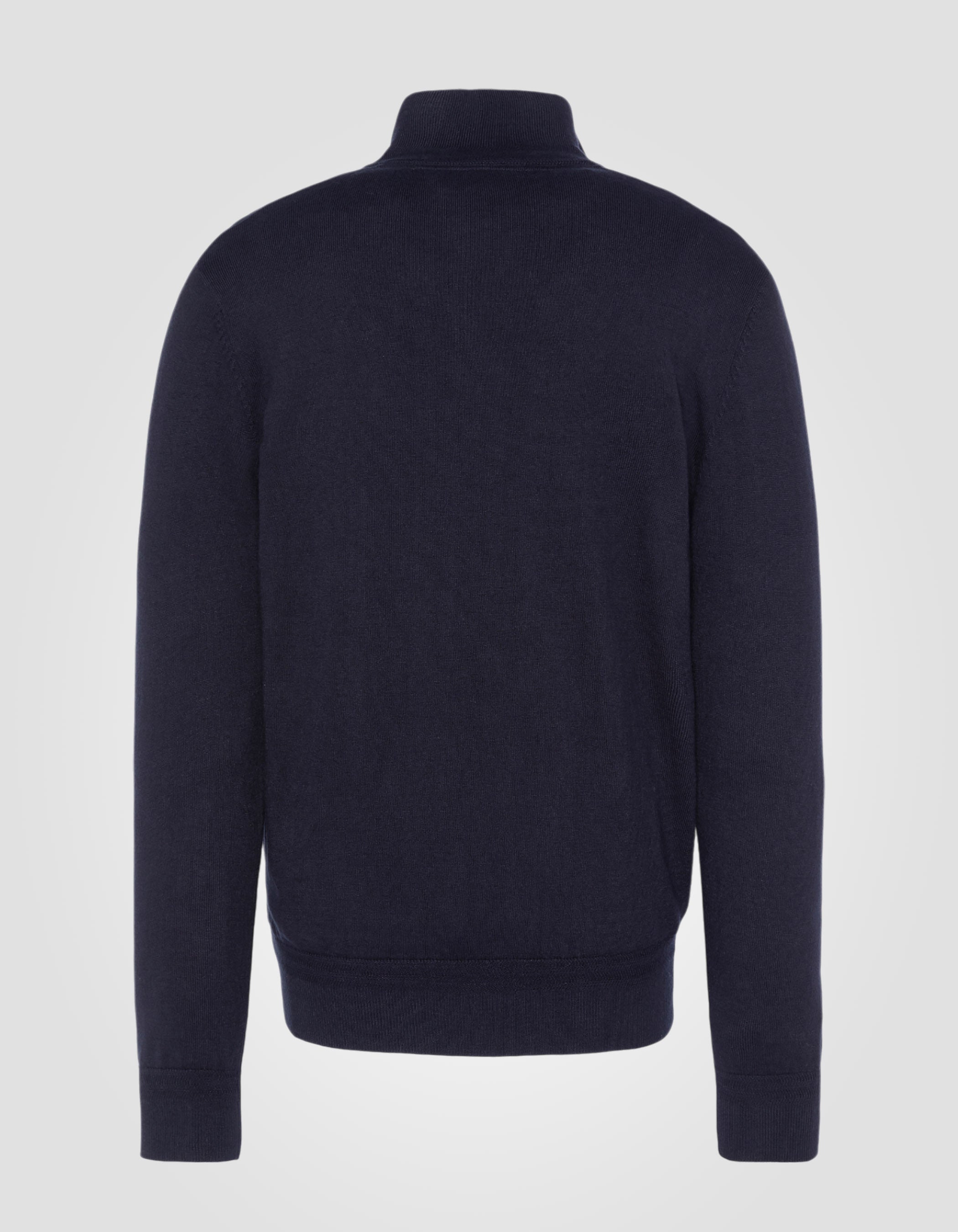 Navy Blue Trucker Pullover in feinem Netz-2