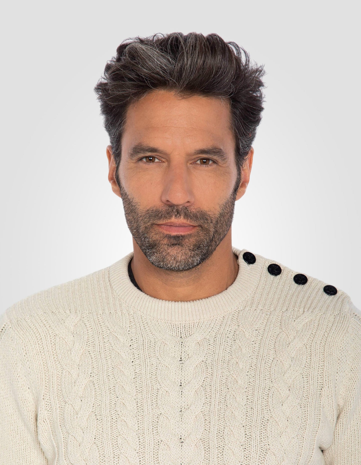 Pull boutonné recyclé