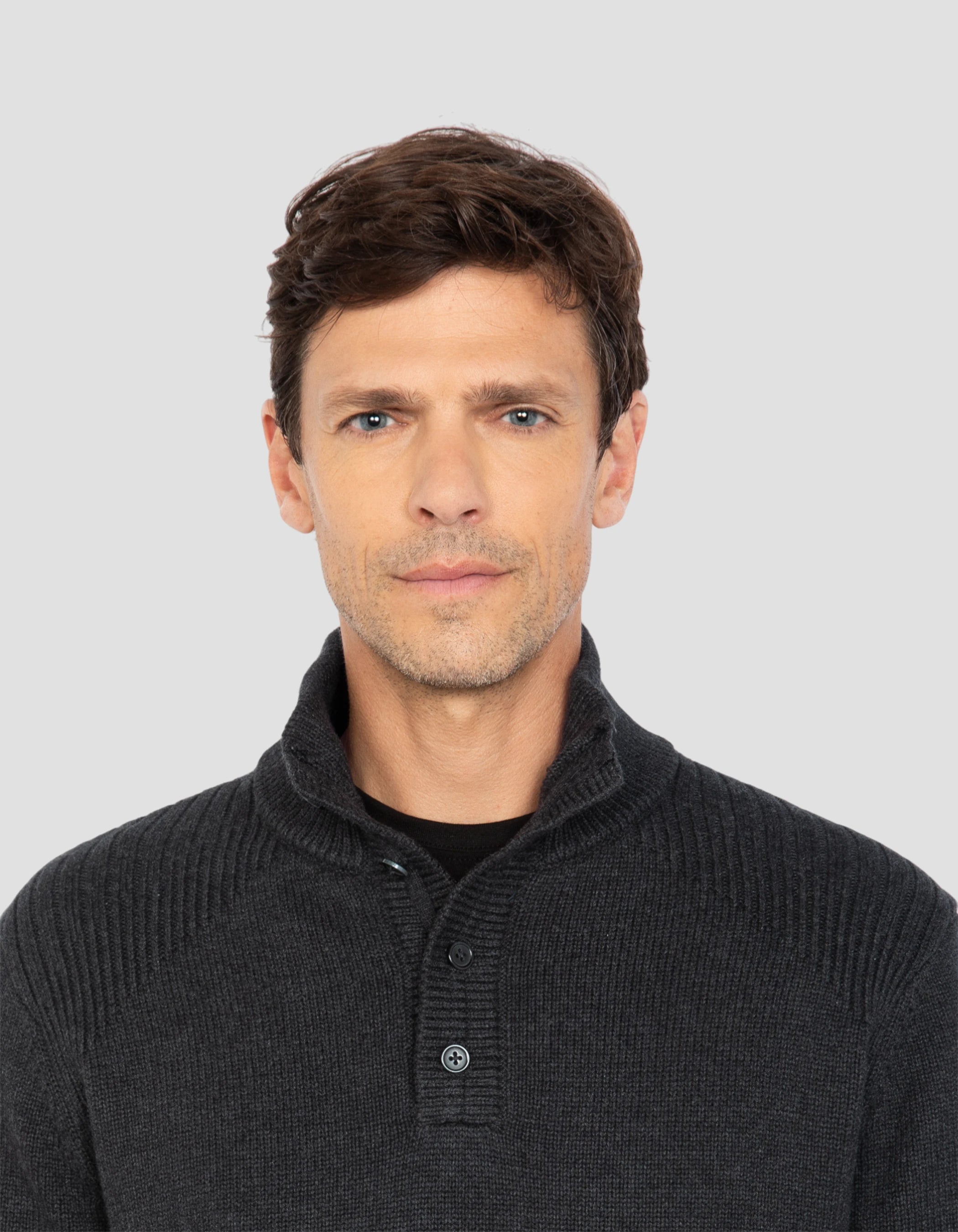 Chinese anthracite trucker sweater-4