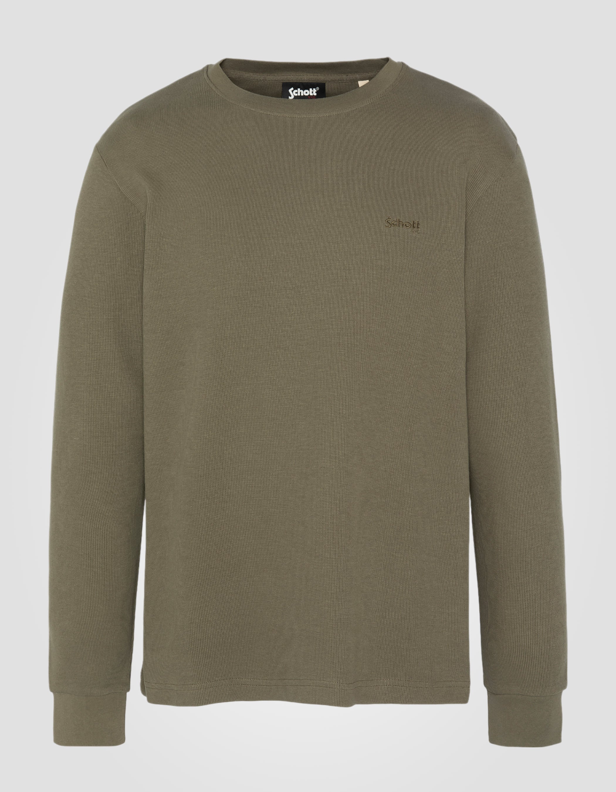 Khaki round neck sweater-2