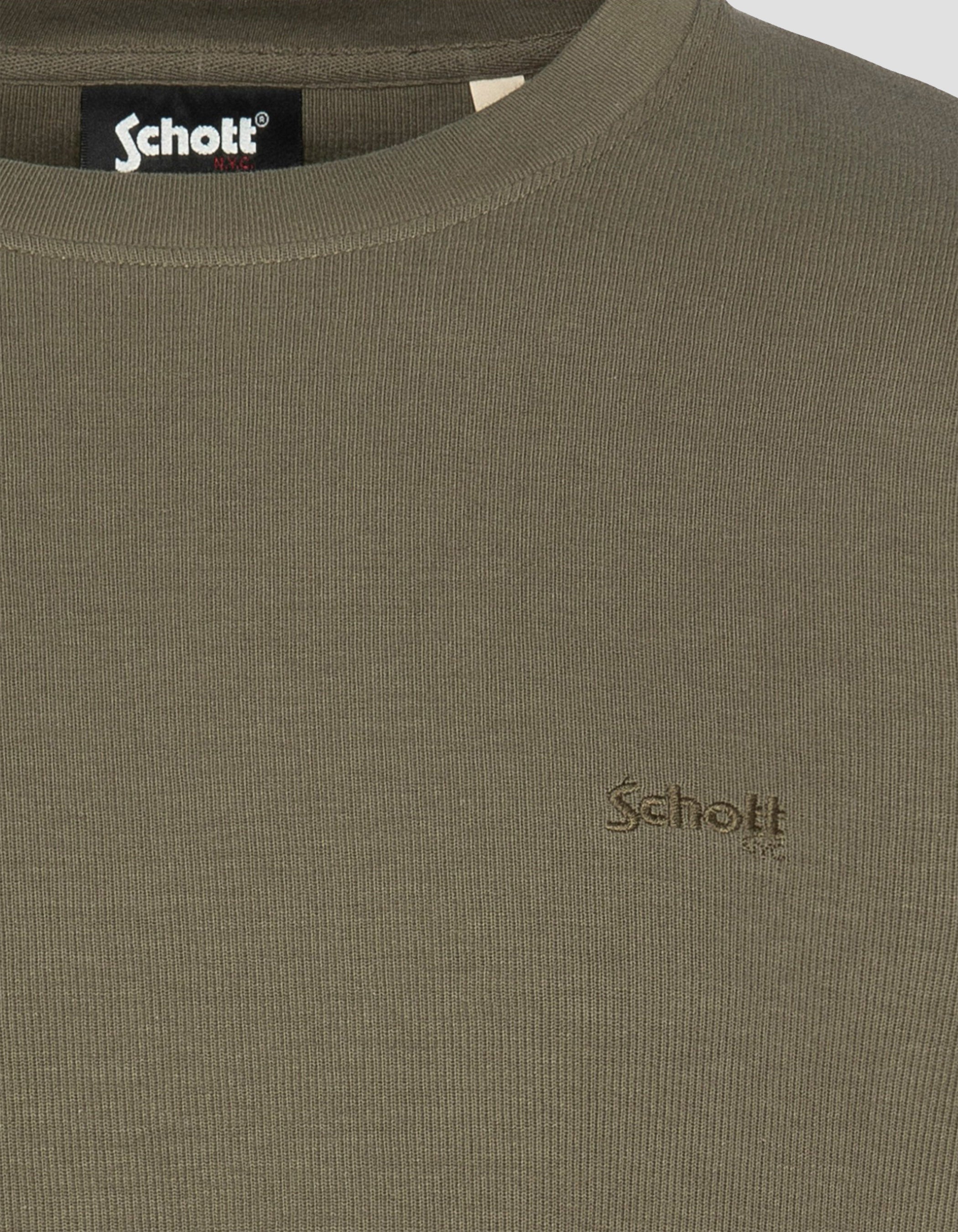 Khaki round neck sweater-5