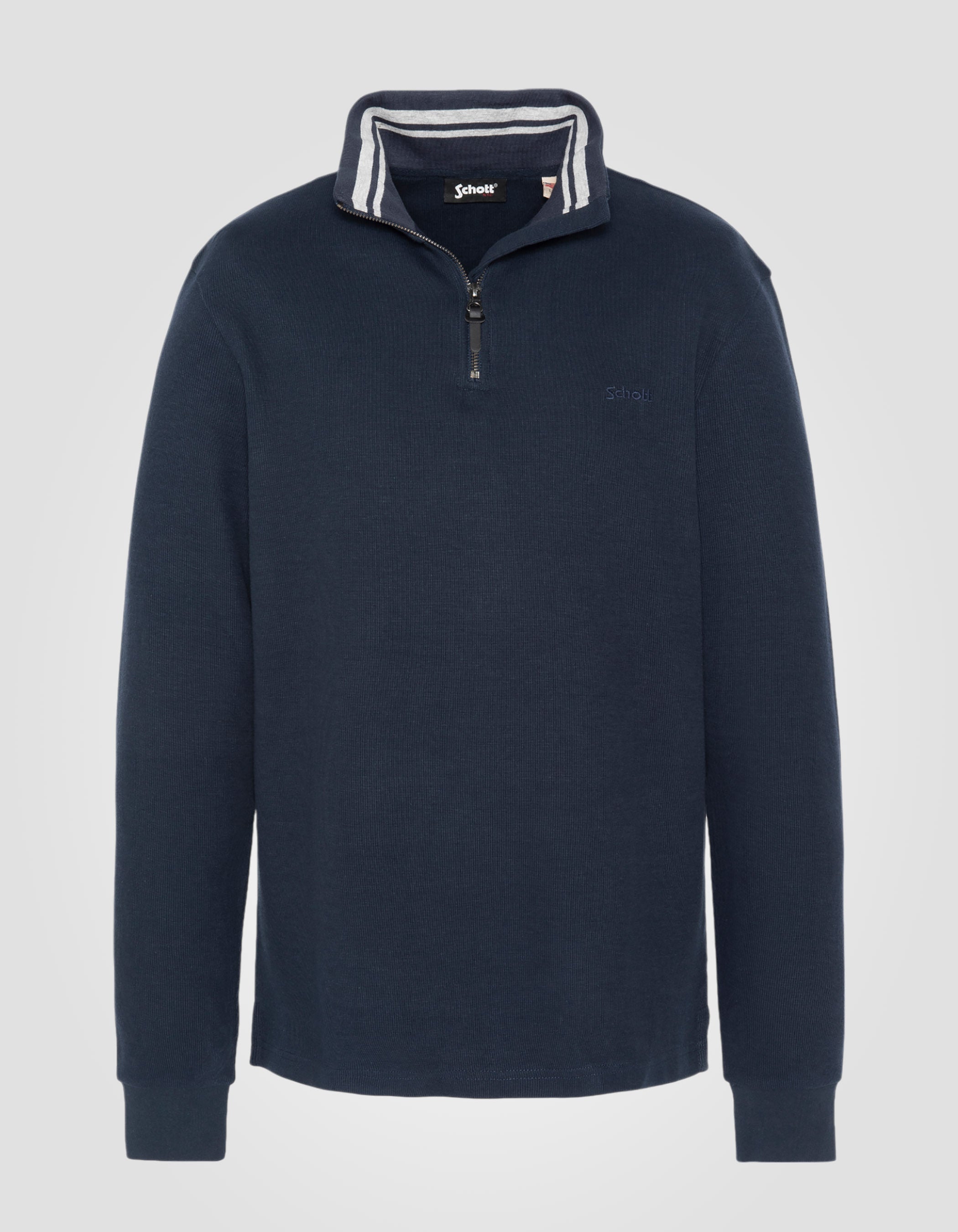 Navy blue trucker sweater-2