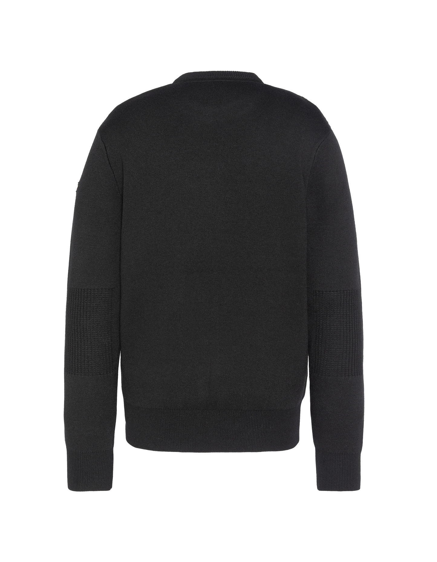 Suéter de cuello redondo negro, Milano Mesh