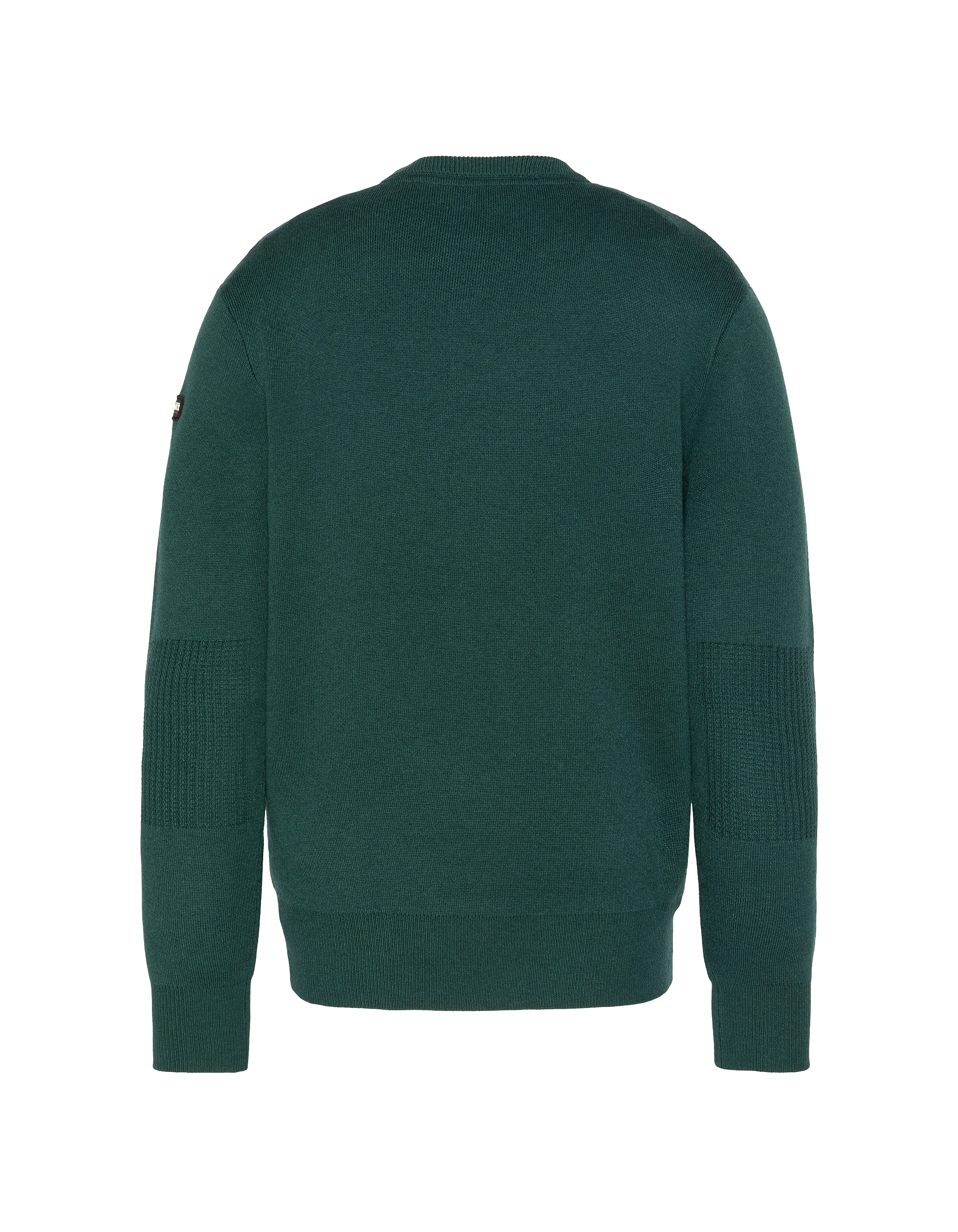 Suéter de cuello redondo verde bosque, malla Milano-2