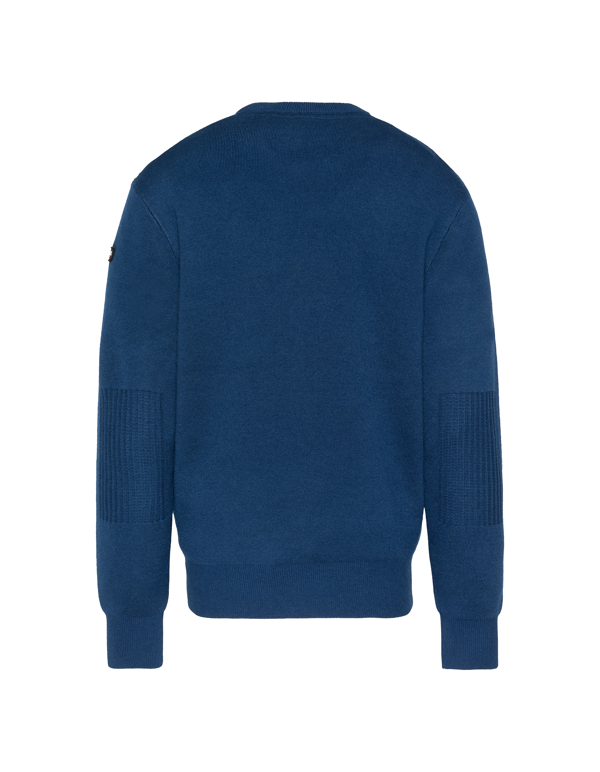 Suéter de cuello redondo azul, malla Milano-2