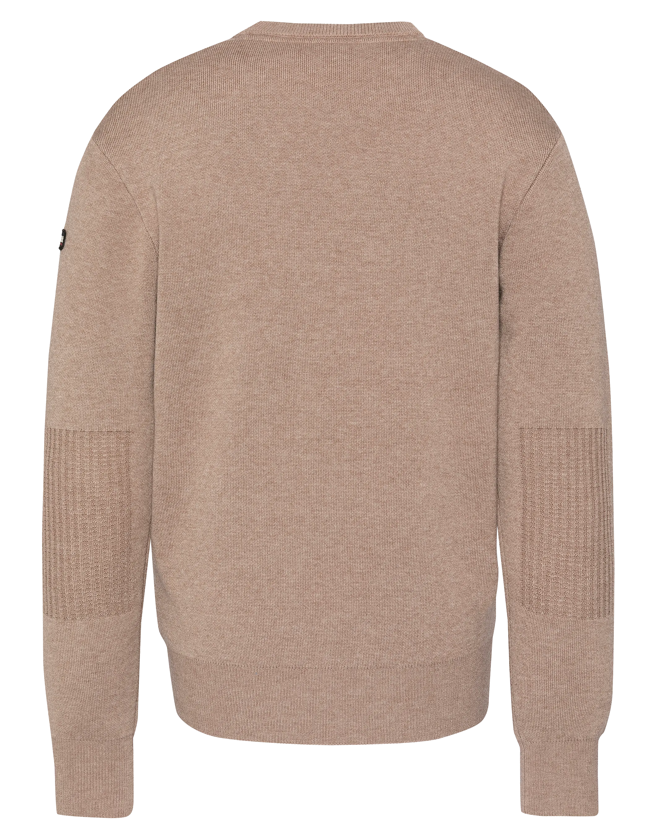 Taupe suéter de cuello redondo, Milano Mesh-8