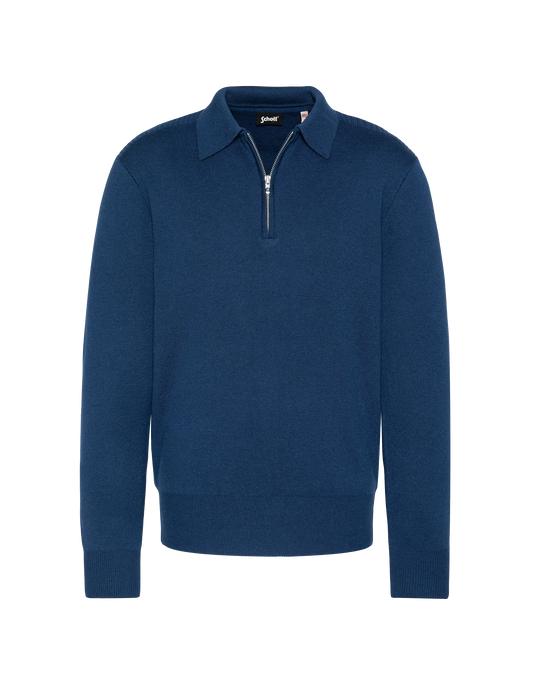 Polo azul de Milano Mesh