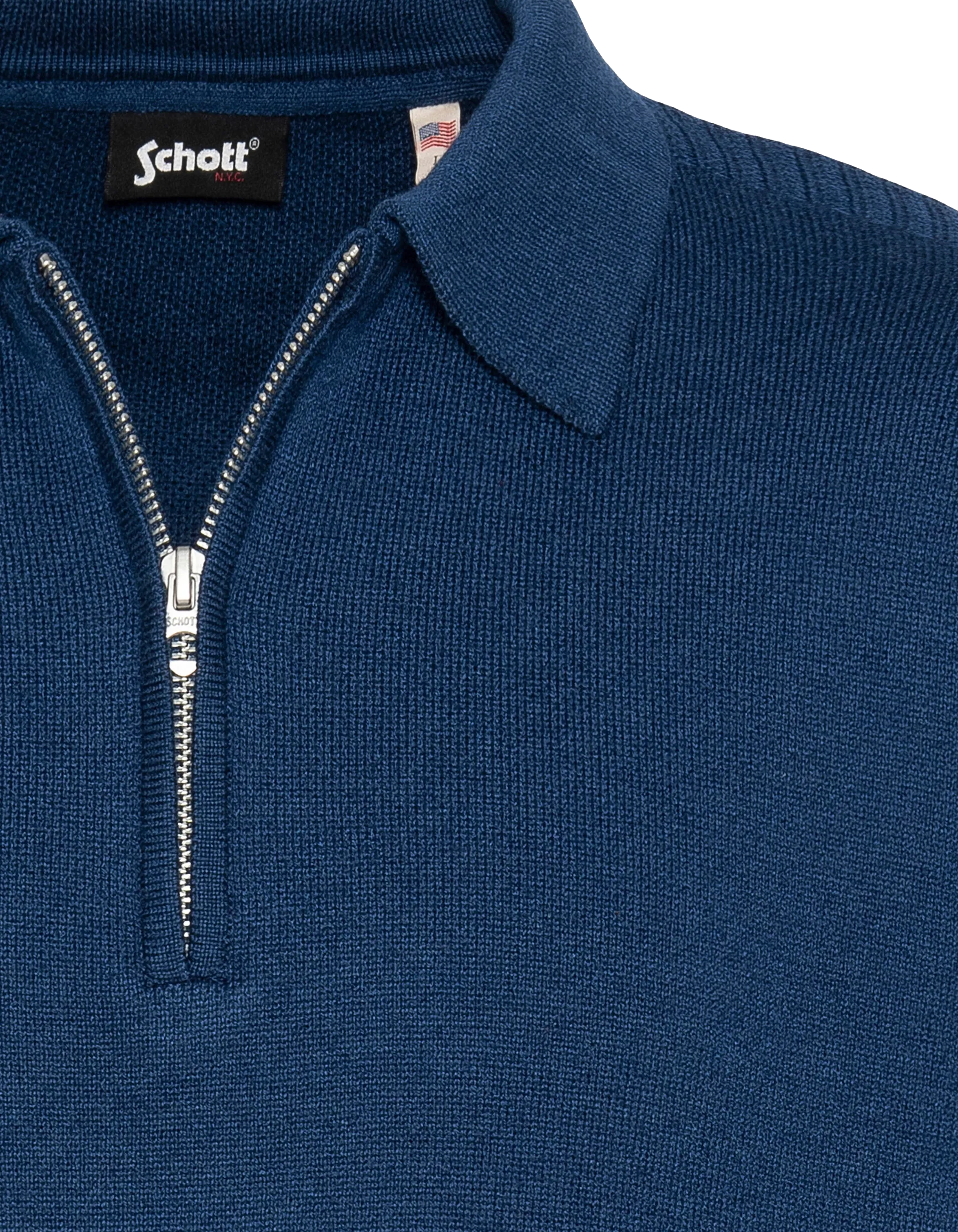 Polo azul de Milano Mesh-5