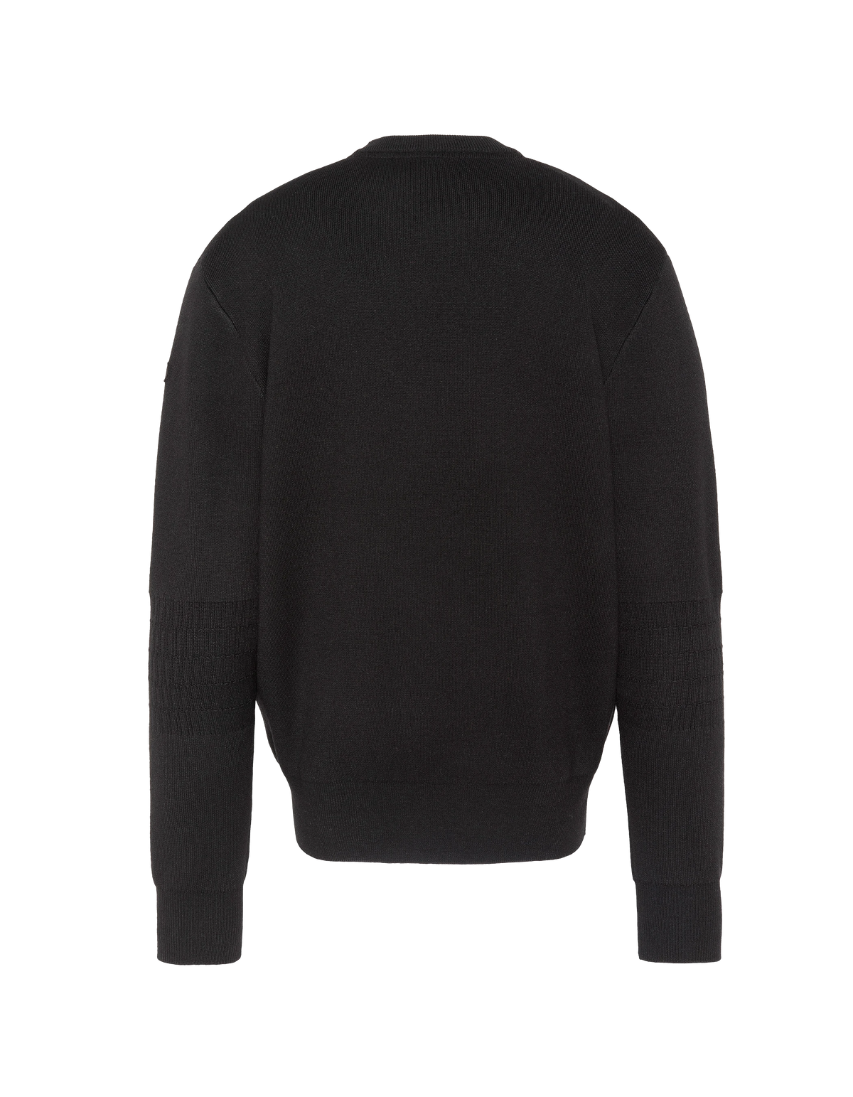 Schwarzer Feinstrickpullover mit Rundhalsausschnitt-2