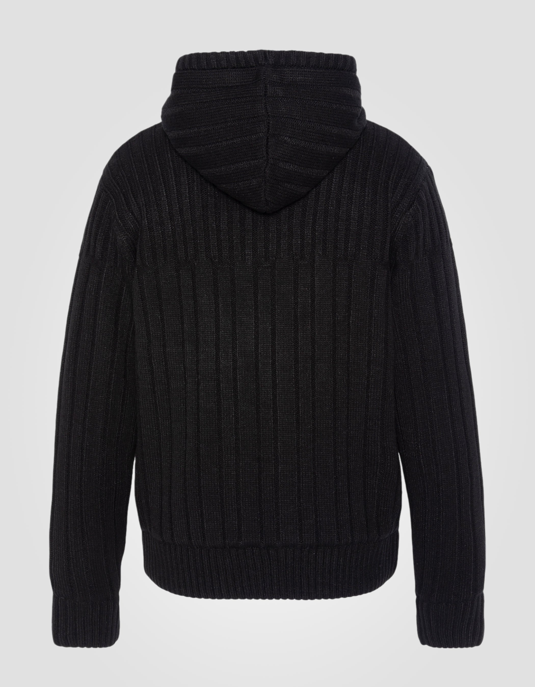 Giubbotto con cappuccio nero foderato di sherpa-7