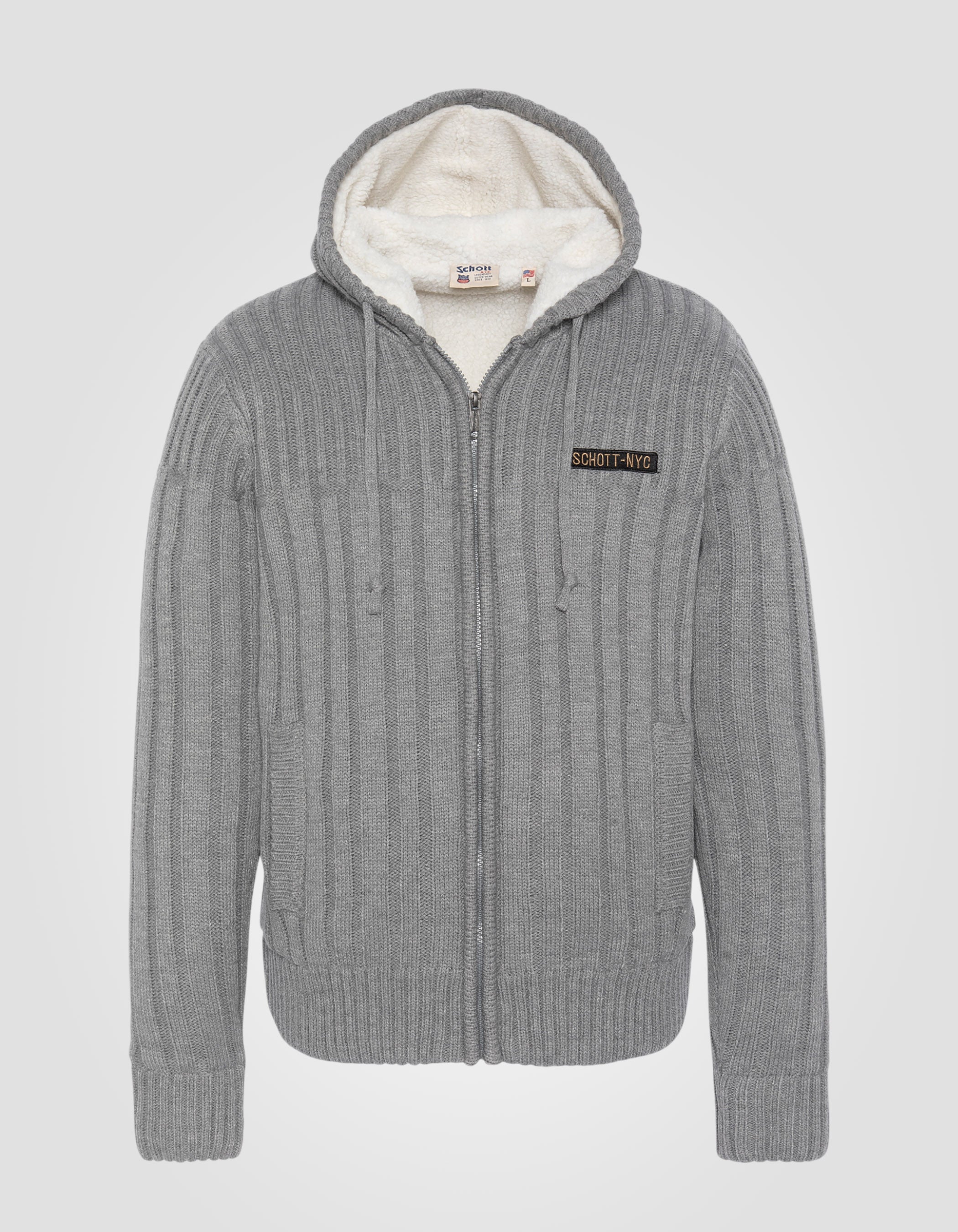 Sherpa -Gray con cappuccio con cappuccio-1