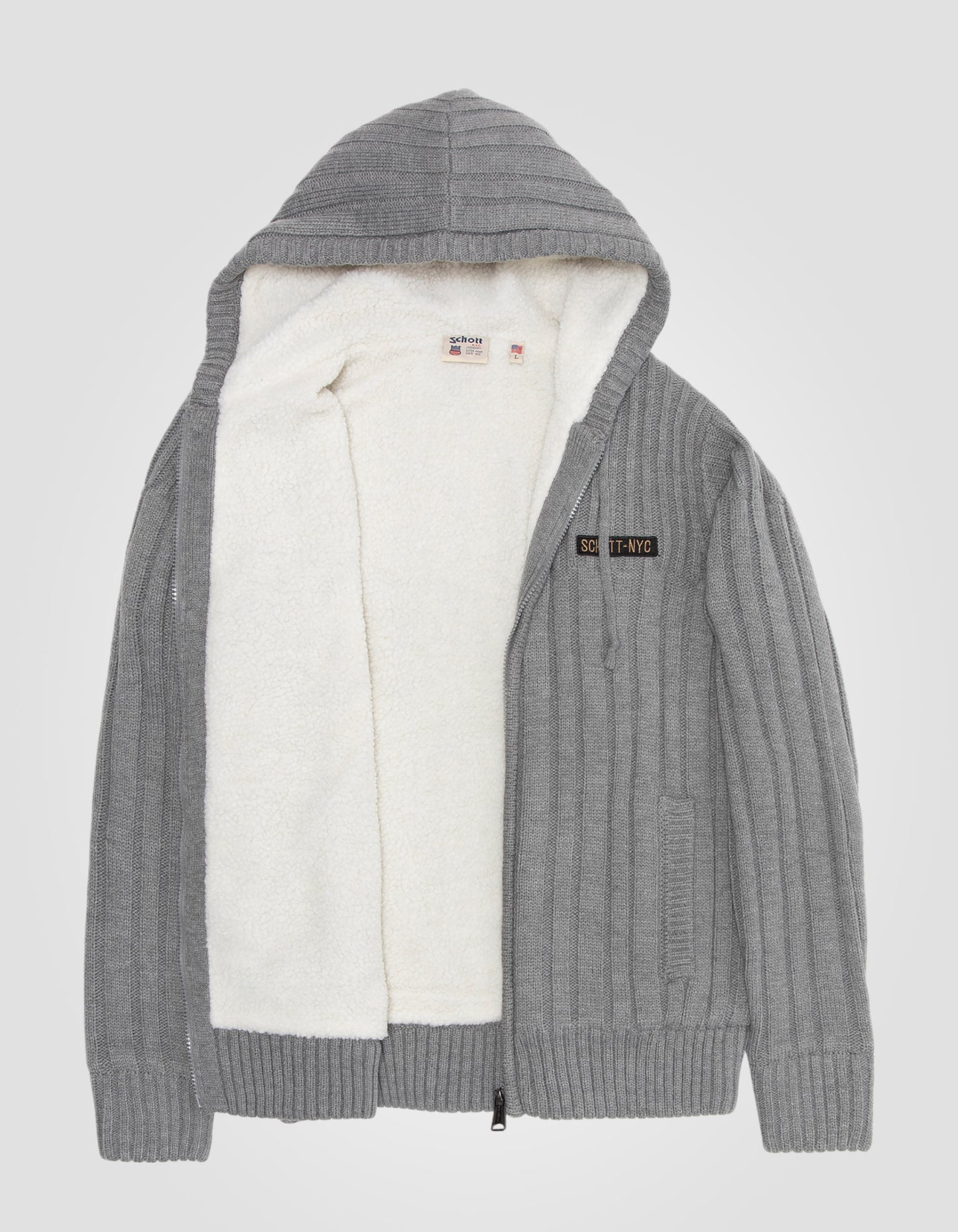 Gilet à capuche doublé sherpa