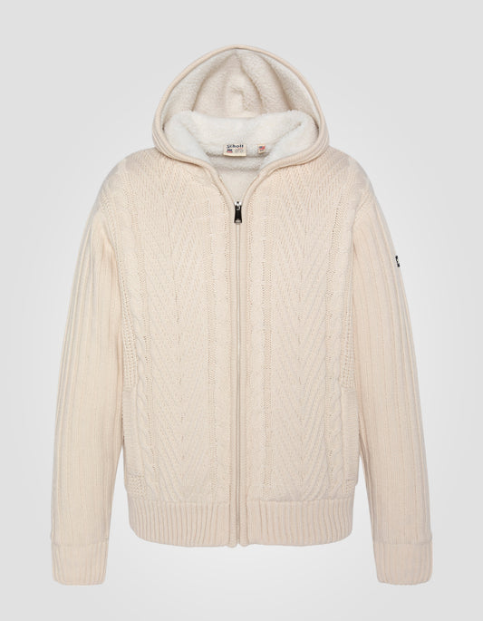 Gilet à capuche doublé sherpa