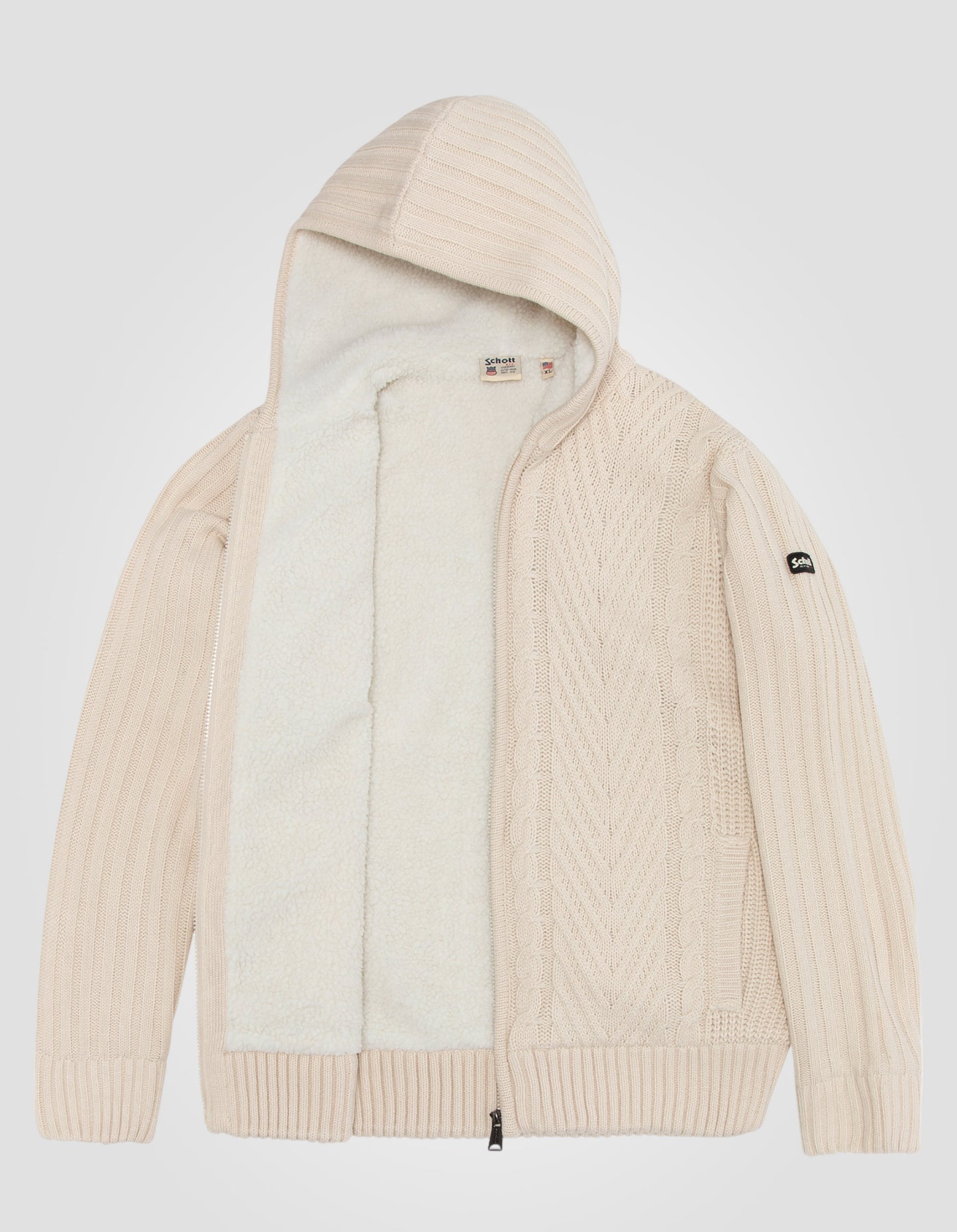 Gilet à capuche doublé sherpa