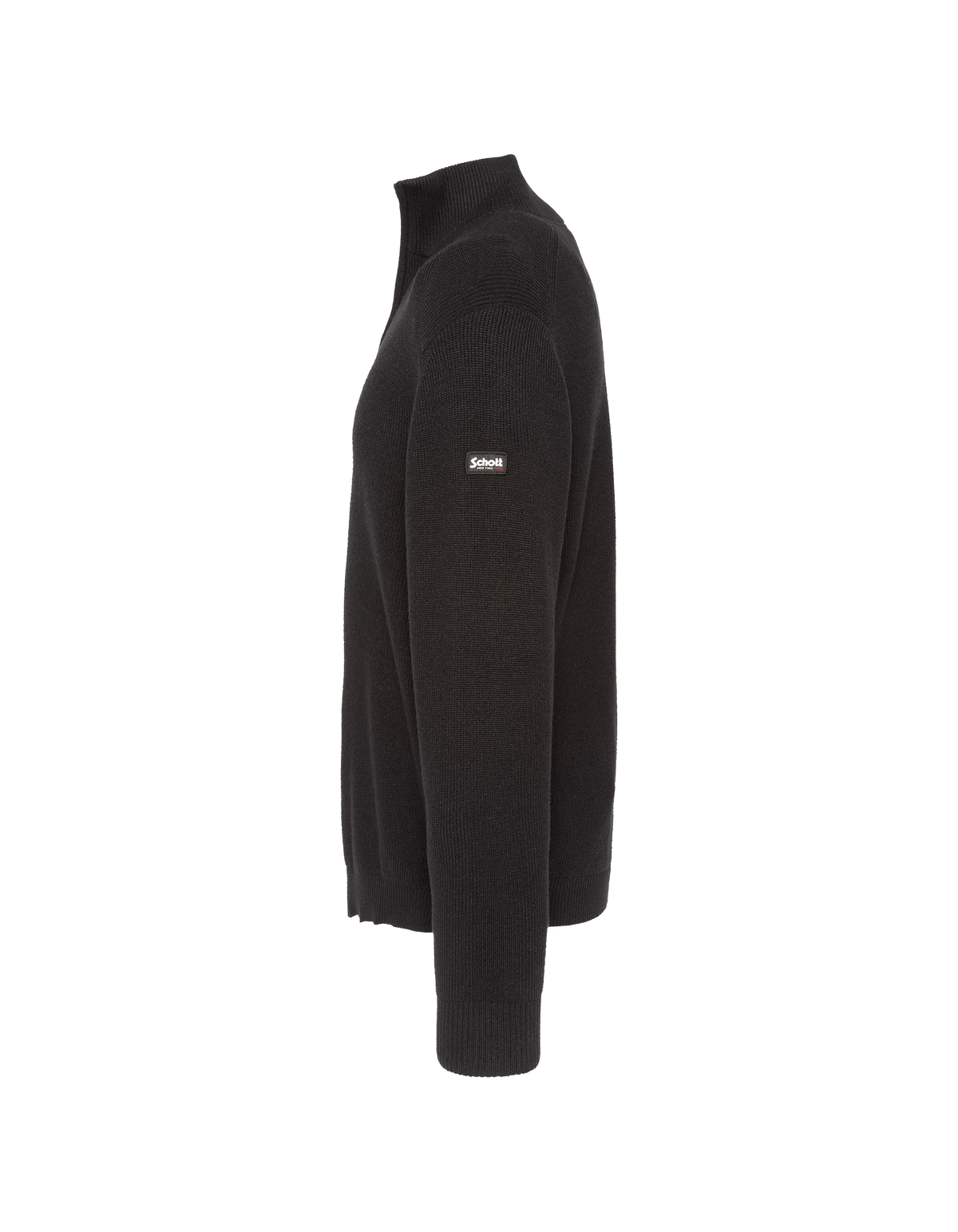 Pull camionneur noir en maille texturée