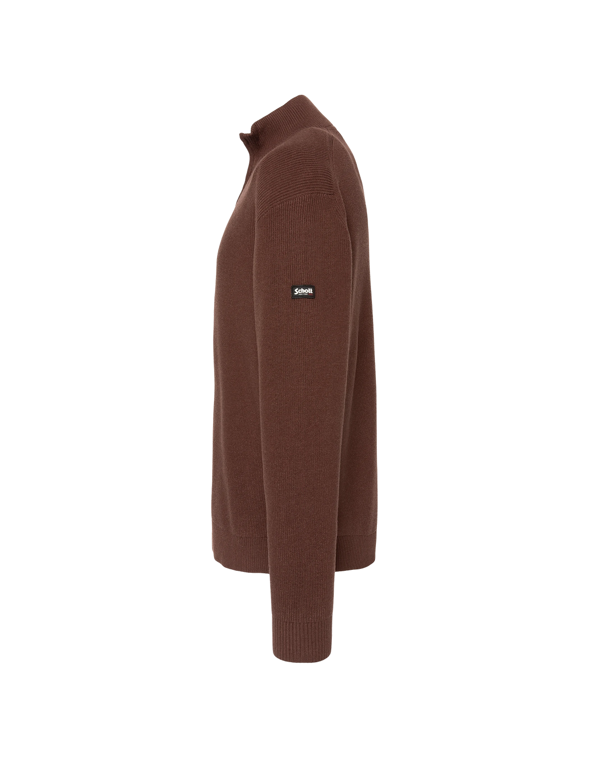 Pull camionneur chocolat en maille texturée