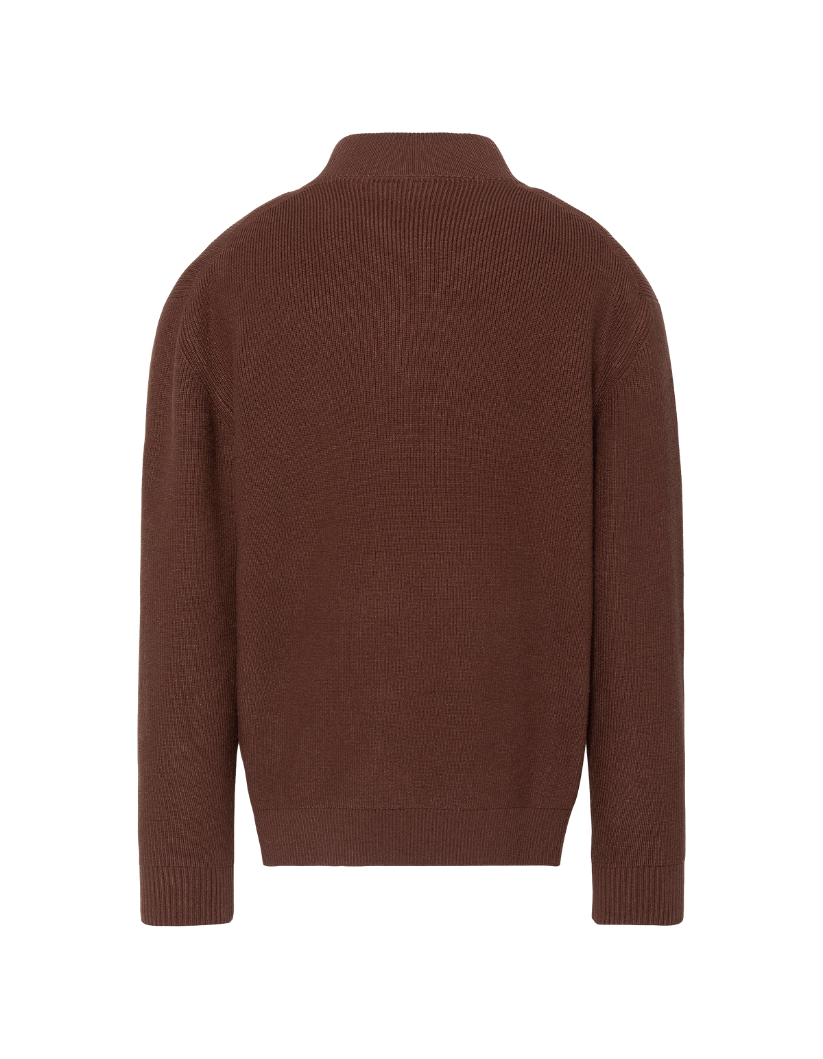 Pull camionneur chocolat en maille texturée-2