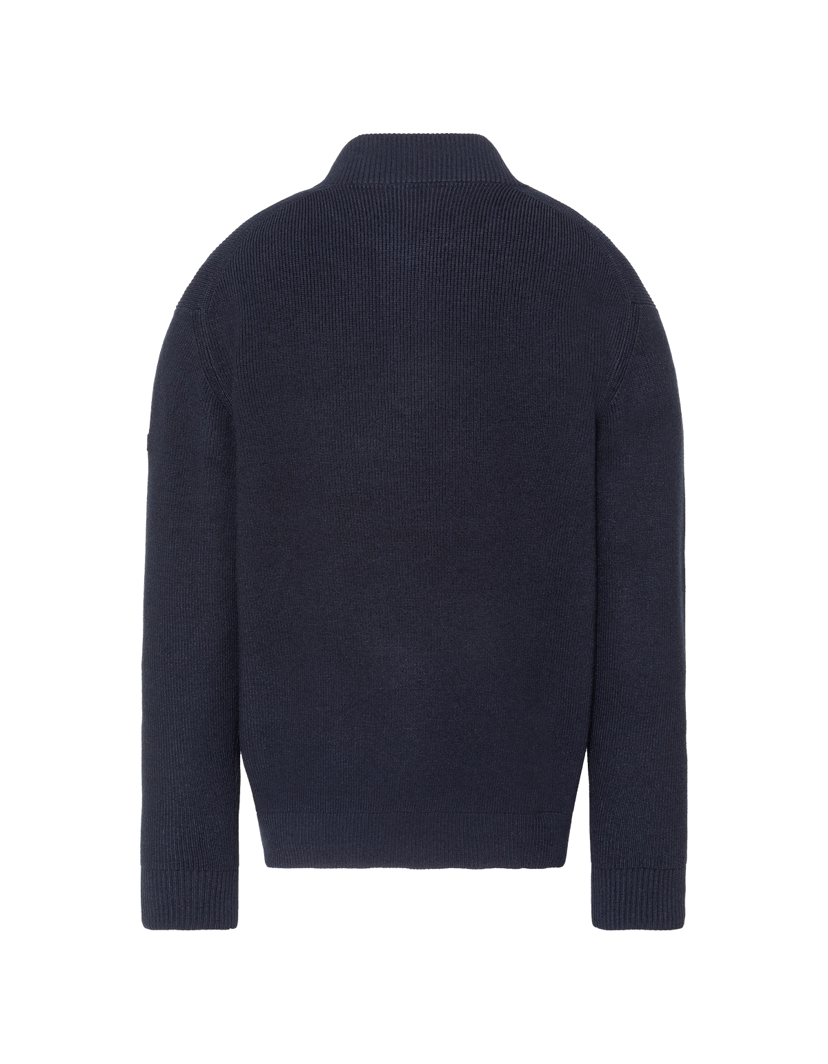 Marineblauer Troyer aus Strukturstrick