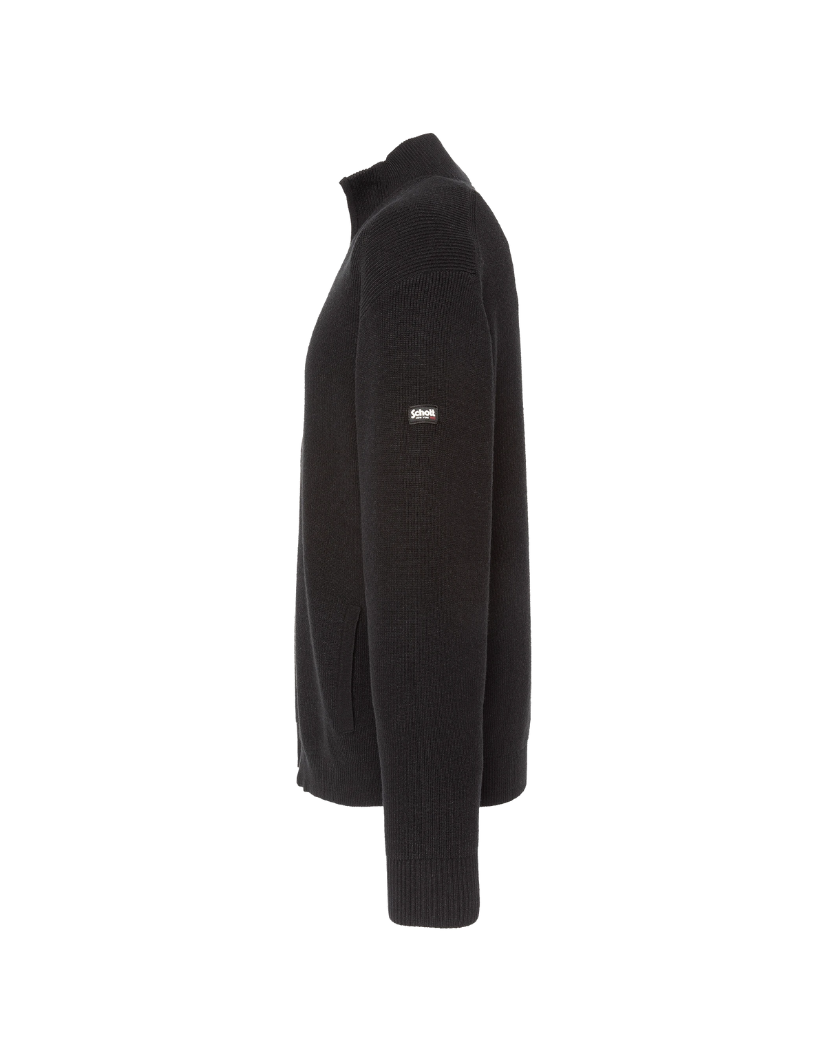 Cardigan noir en maille texturée