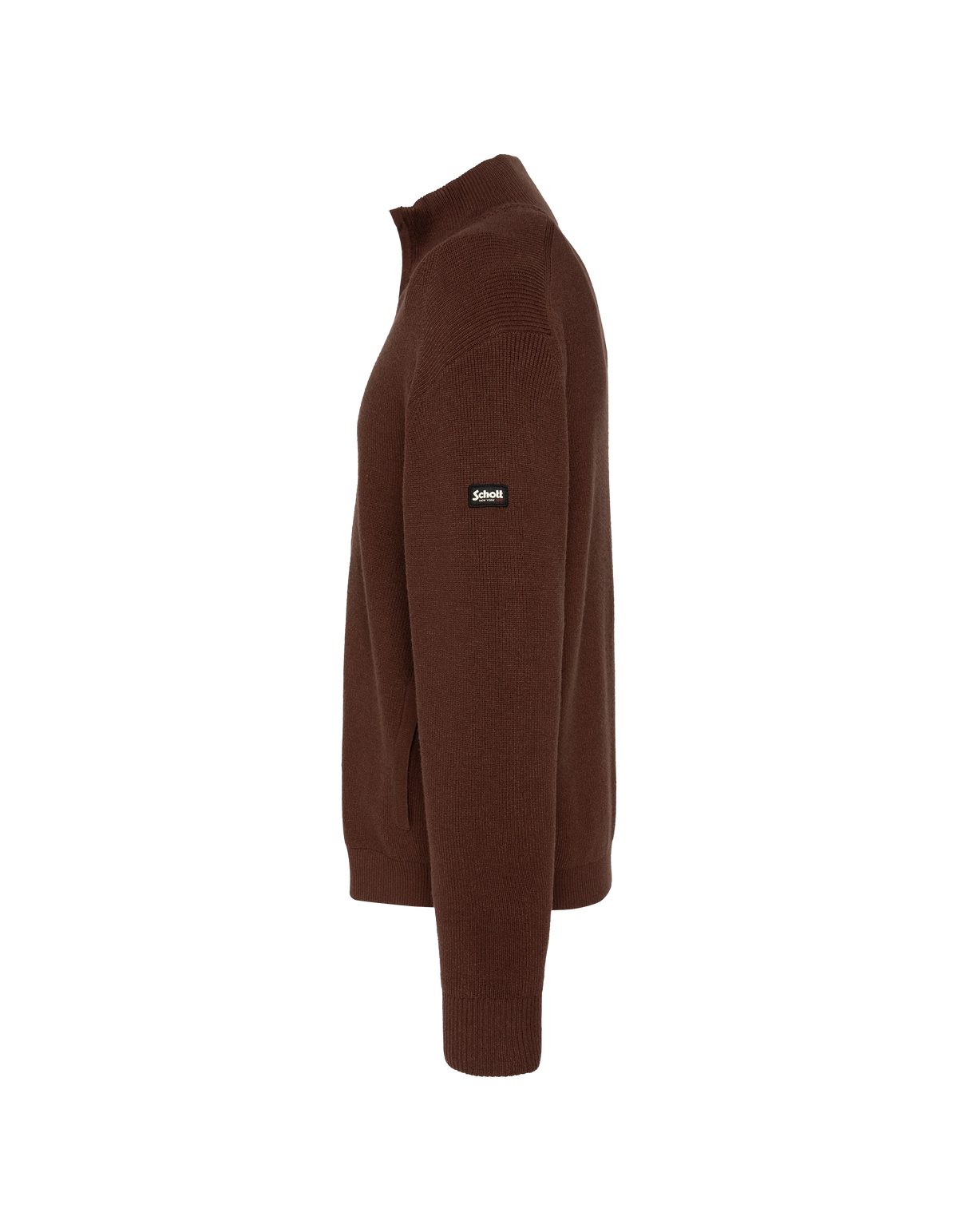 Cardigan chocolat en maille texturée-3
