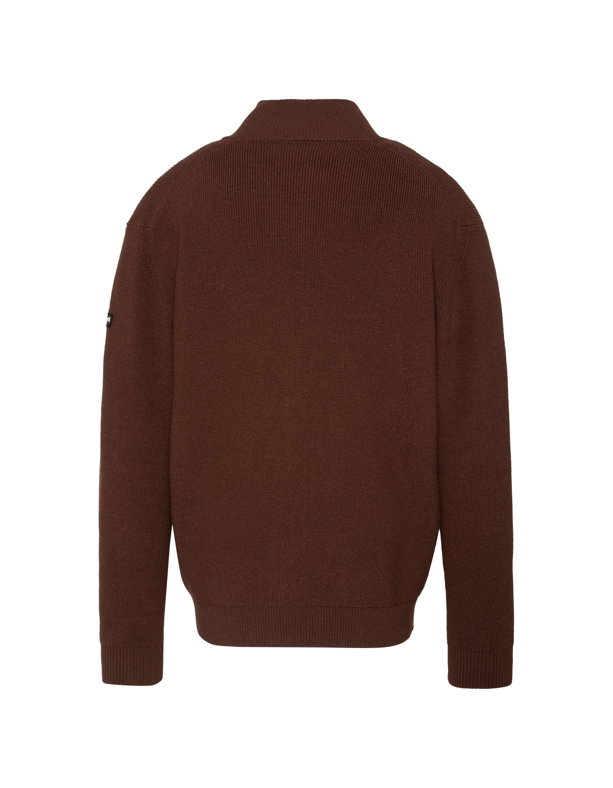 Cardigan chocolat en maille texturée-2