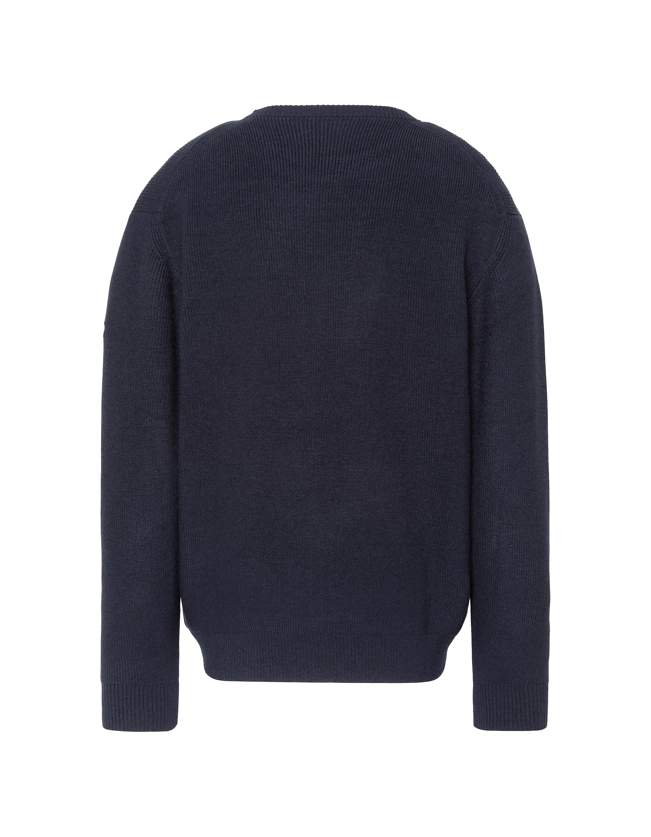 Jersey punto textura cuello redondo azul marino-2