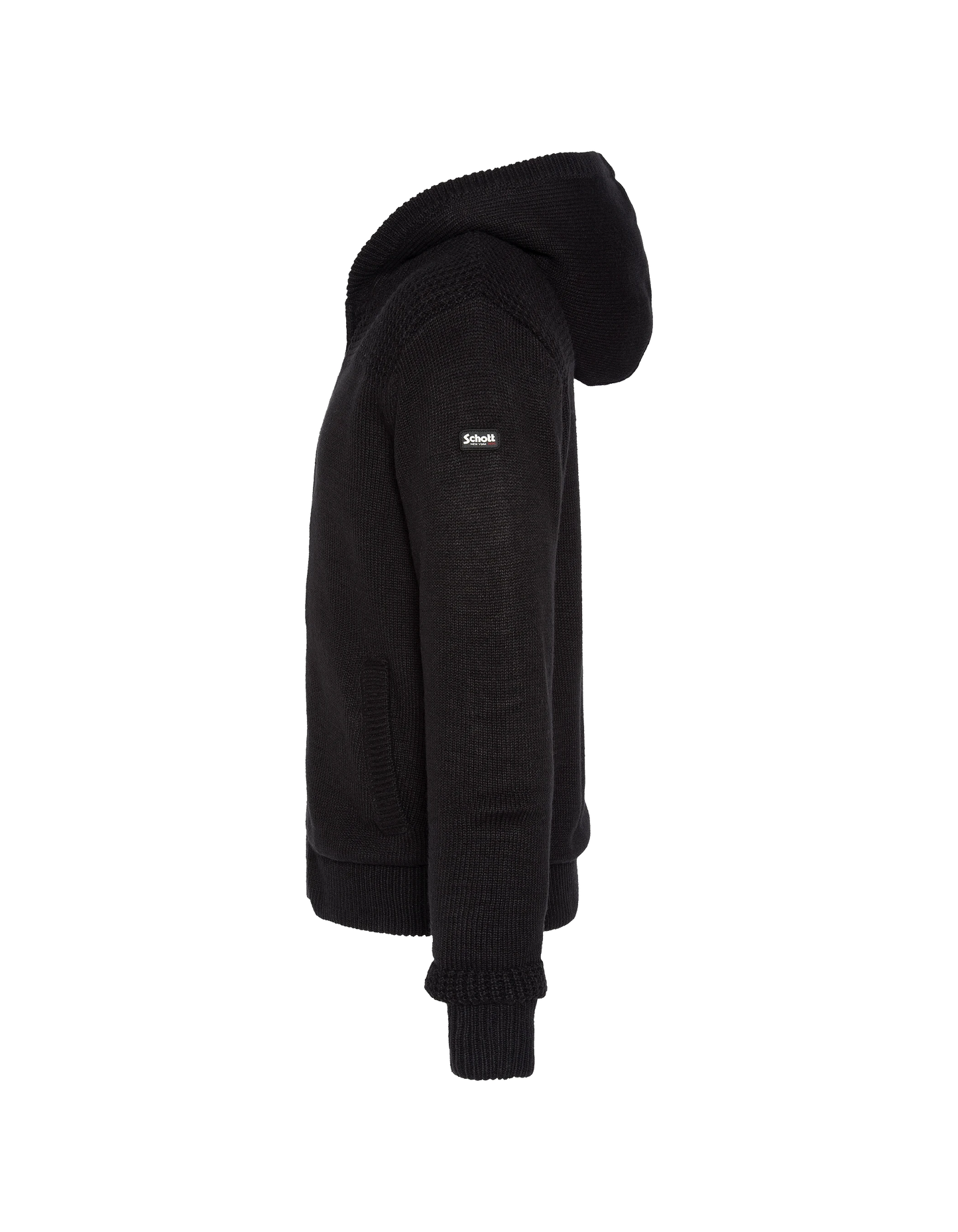 Sherpa mit schwarze Kapuze -Weste mit Kapuze mit Kapuze