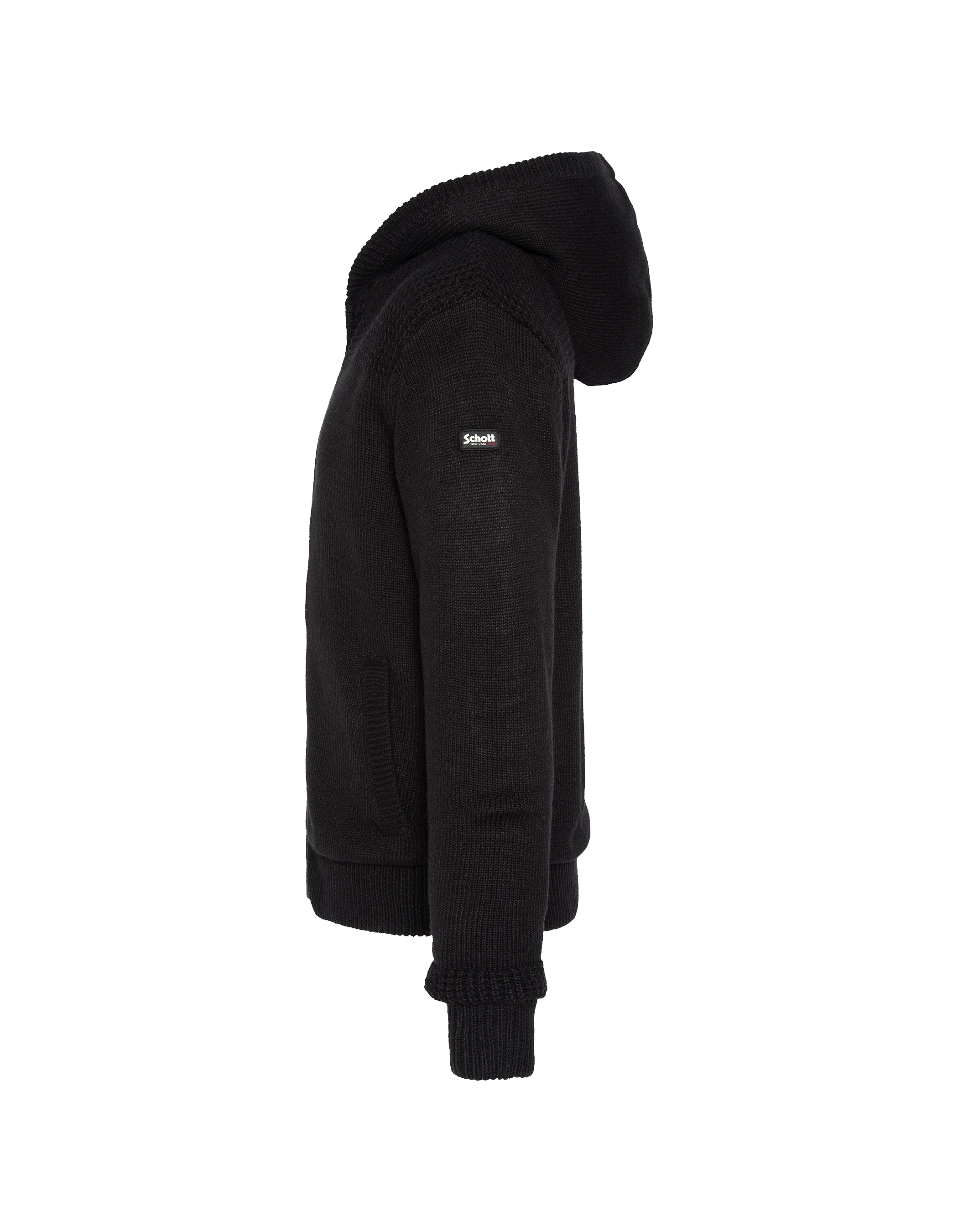 Sherpa mit schwarze Kapuze -Weste mit Kapuze mit Kapuze-6