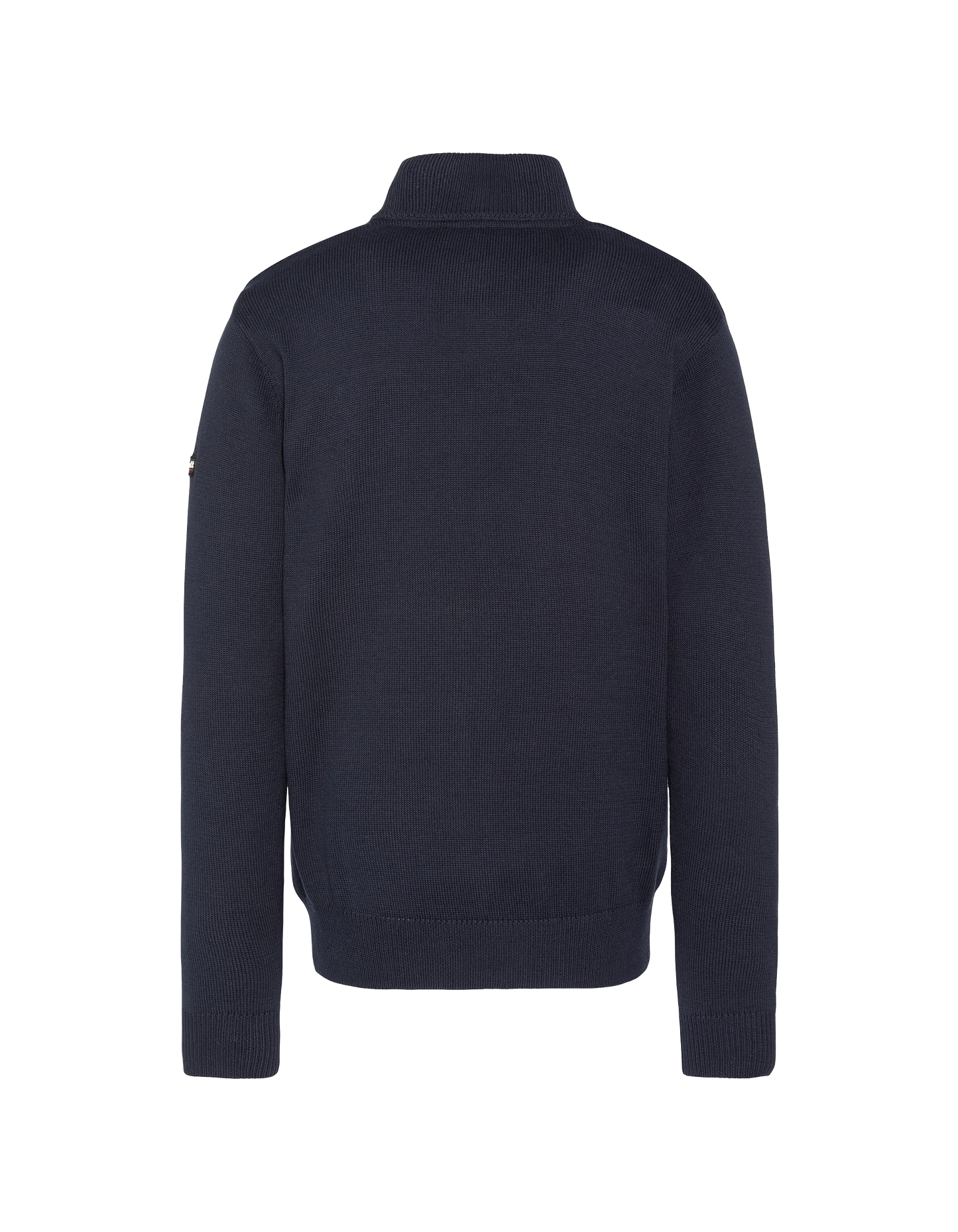 Pull camionneur bleu marine, maille torsadée