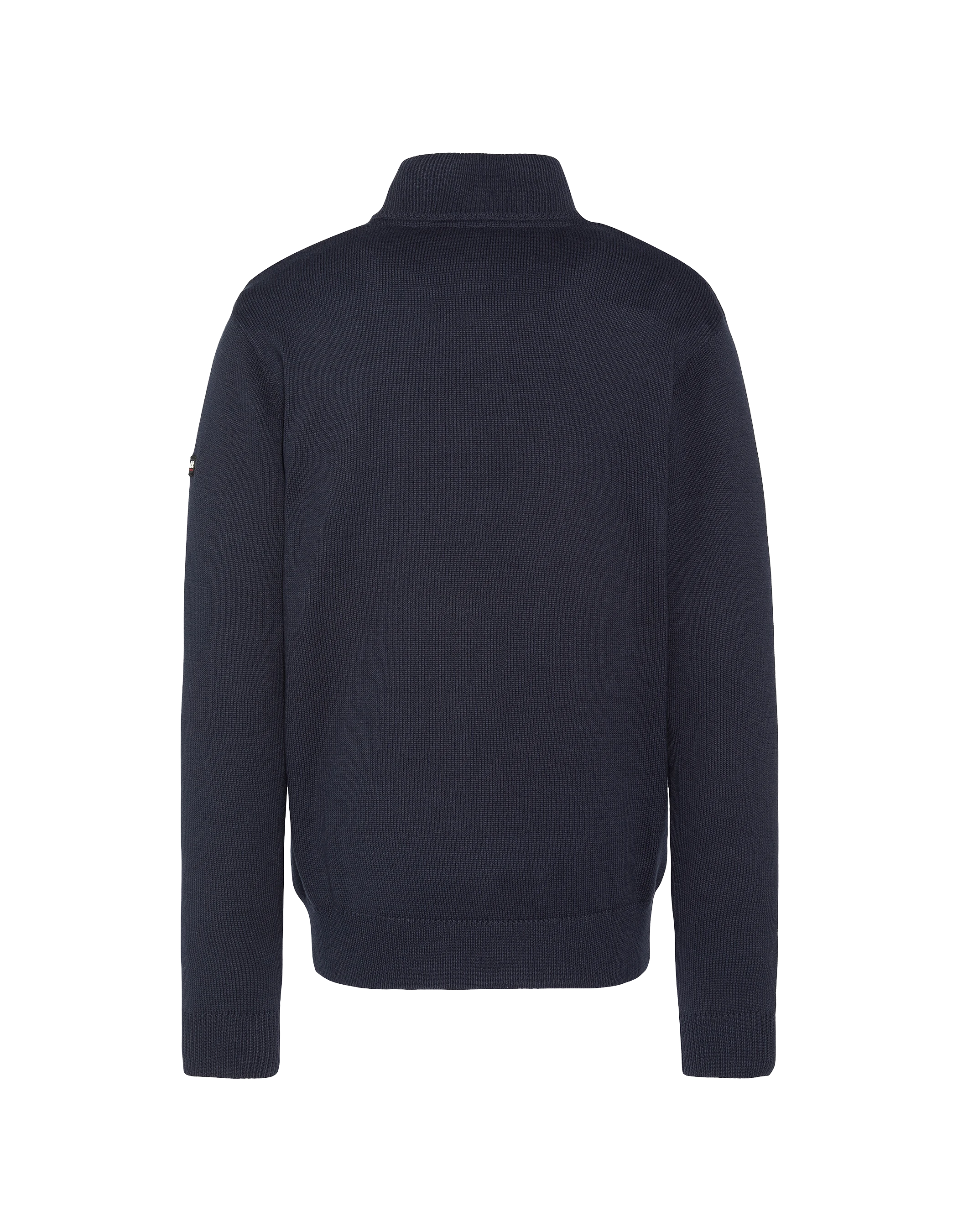 Pull camionneur bleu marine, maille torsadée-2