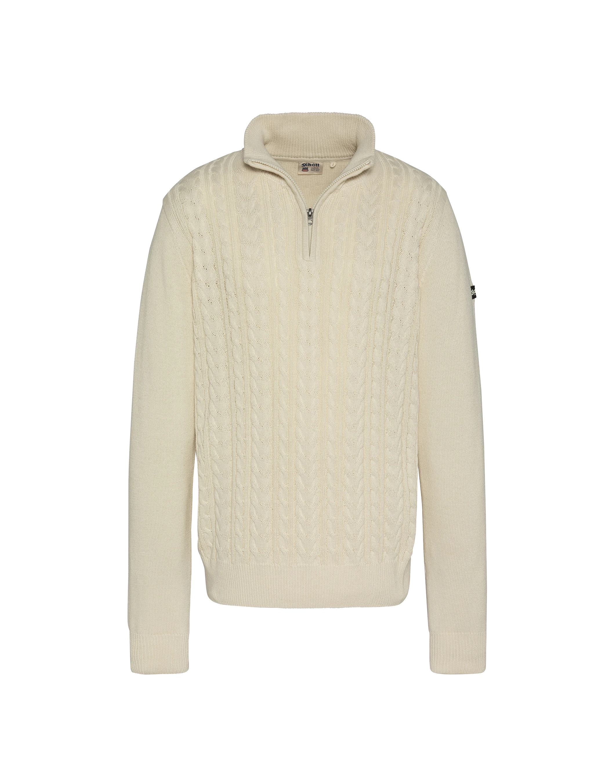 Broken white trucker sweater, twisted mesh-1